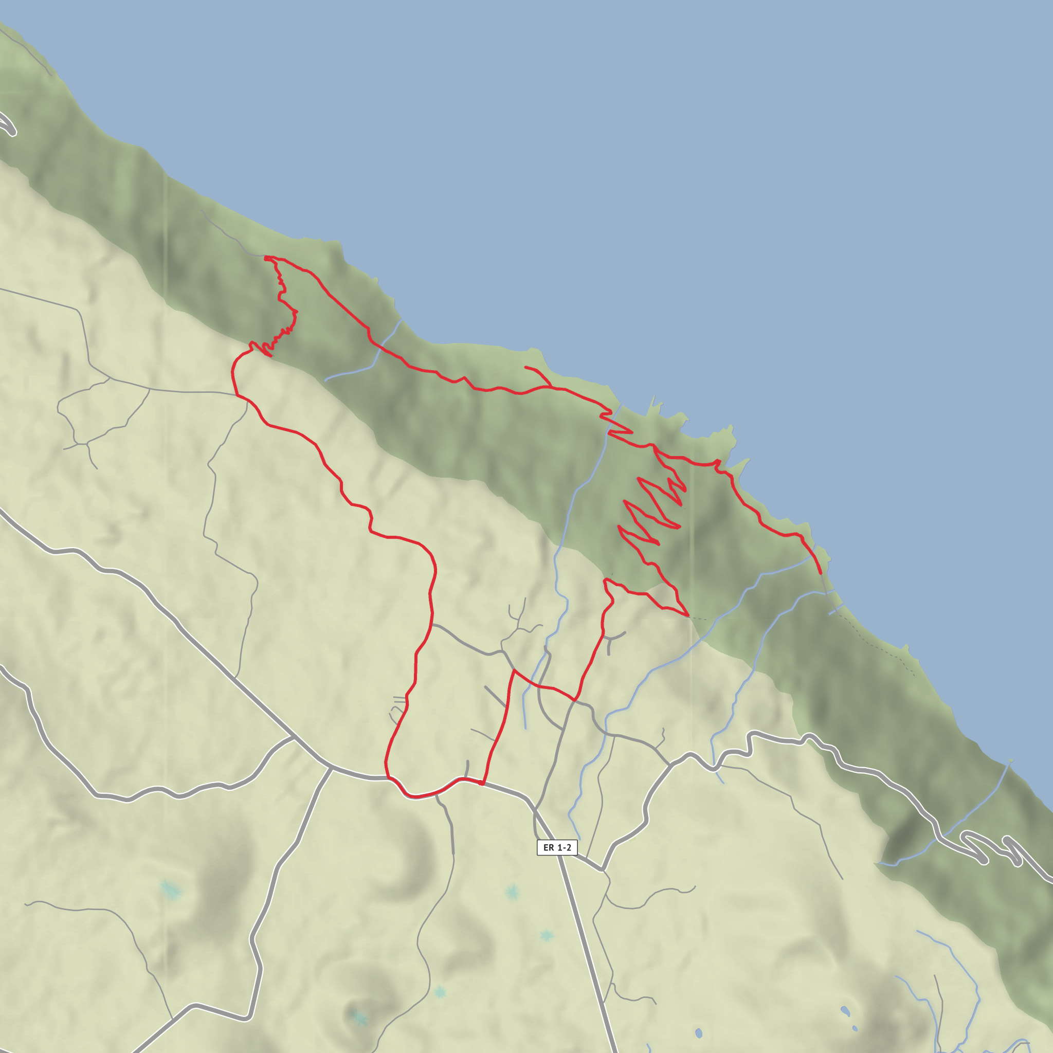Norte Pequeno to Canto da Abelheira and Faja da Neca Loop mobile static map