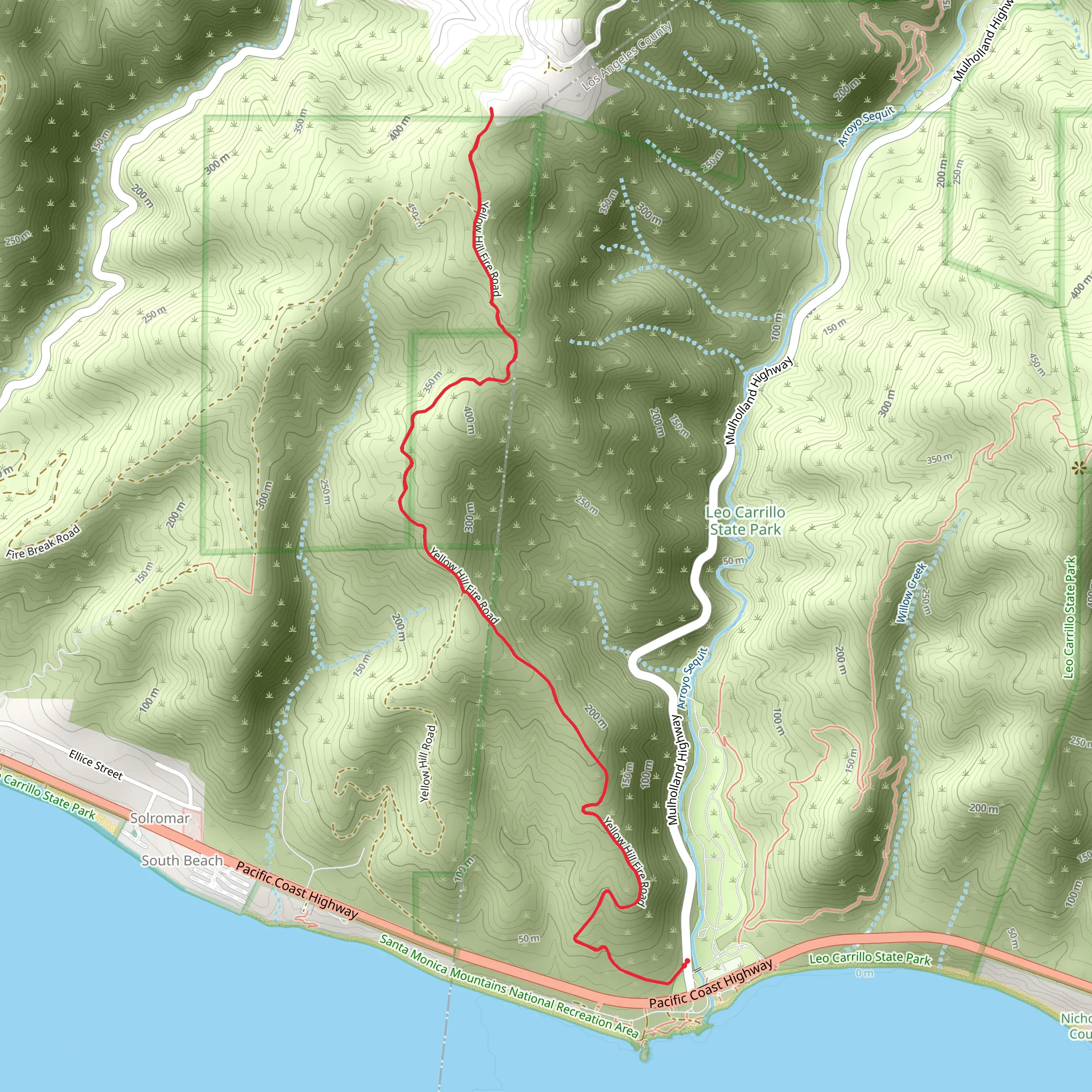 Yellow Hill Road mobile static map