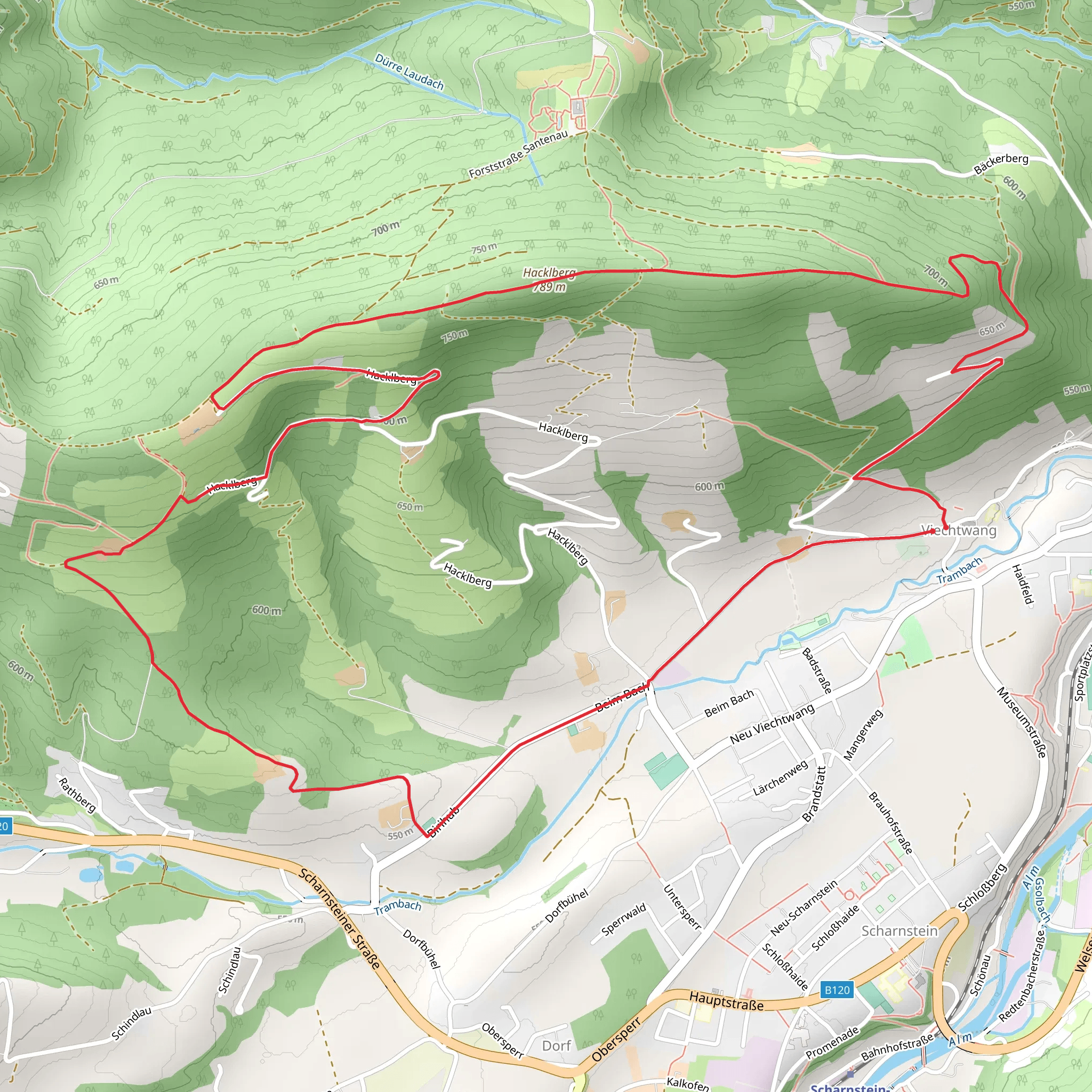 Hacklberg Loop mobile static map