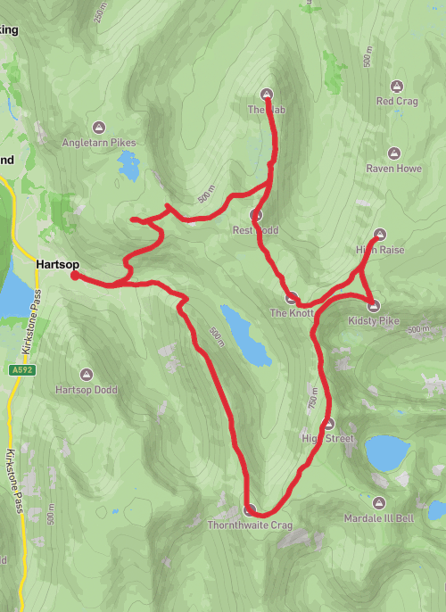 Lake District - Hartsop Horseshoe - Frankie mobile static map