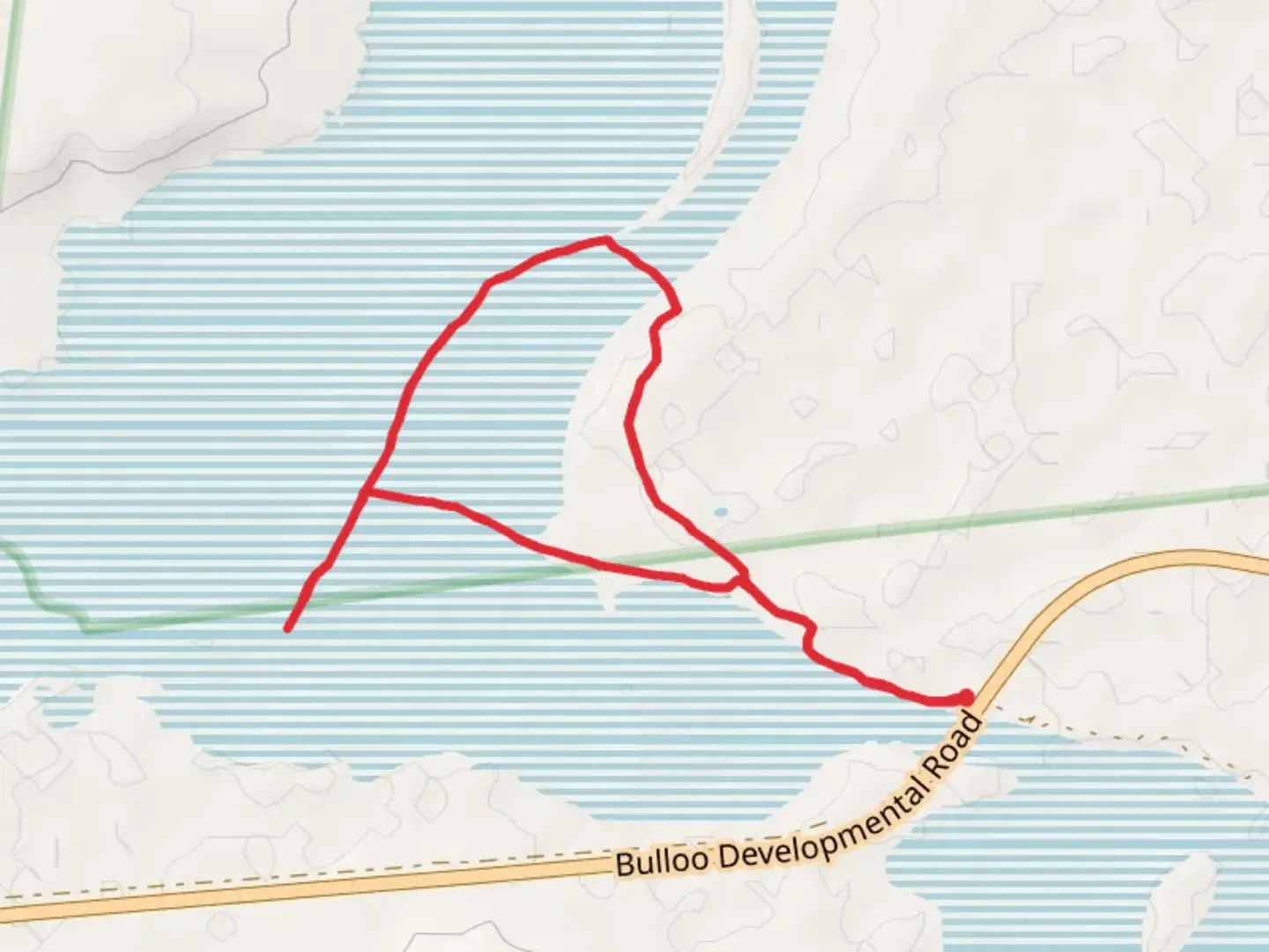 An image depicting the trail Lake Bindegolly Circuit Track and its surrounding area.