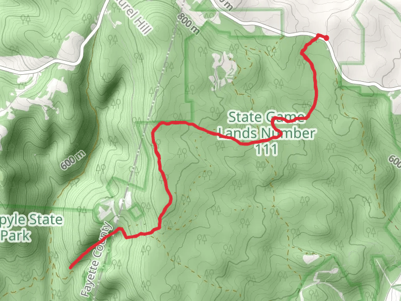 Laurel Highlands Hiking Trail from Gameland Road