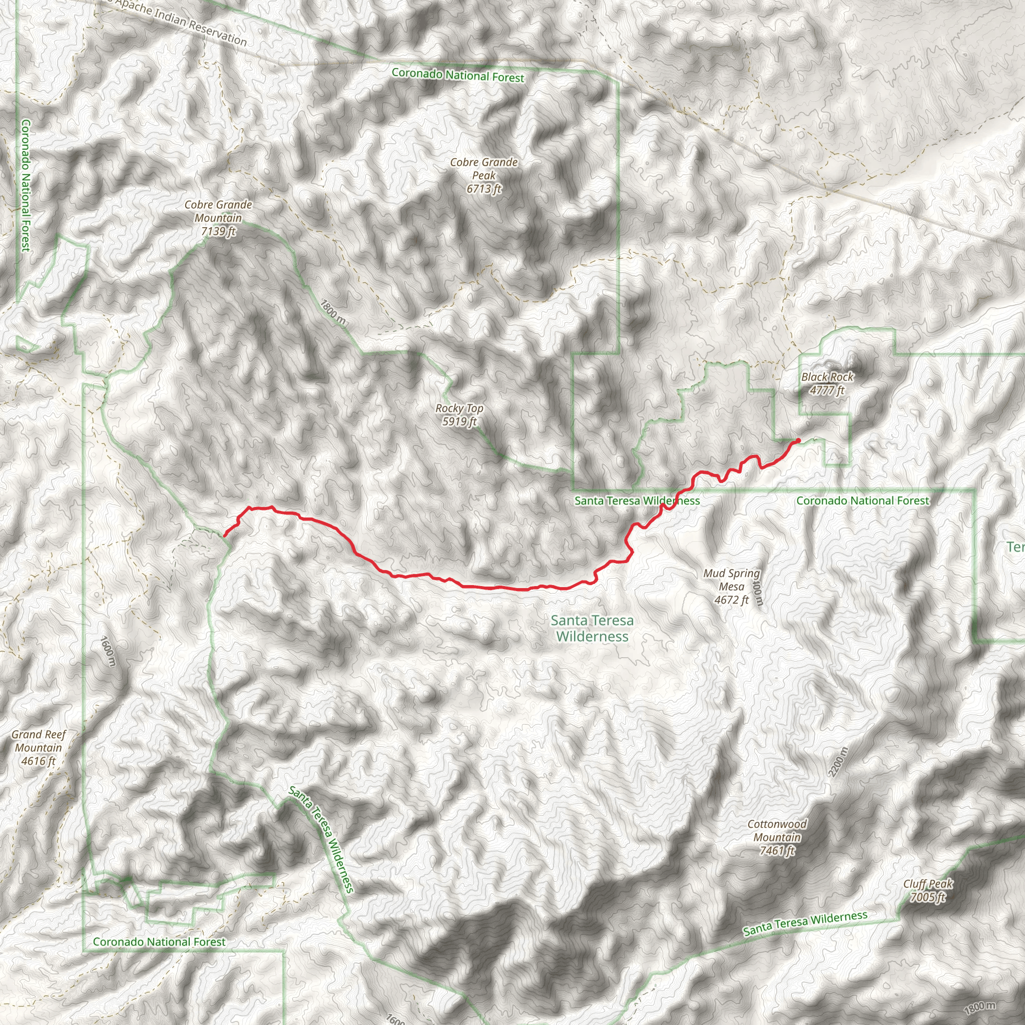 Black Rock Trail mobile static map