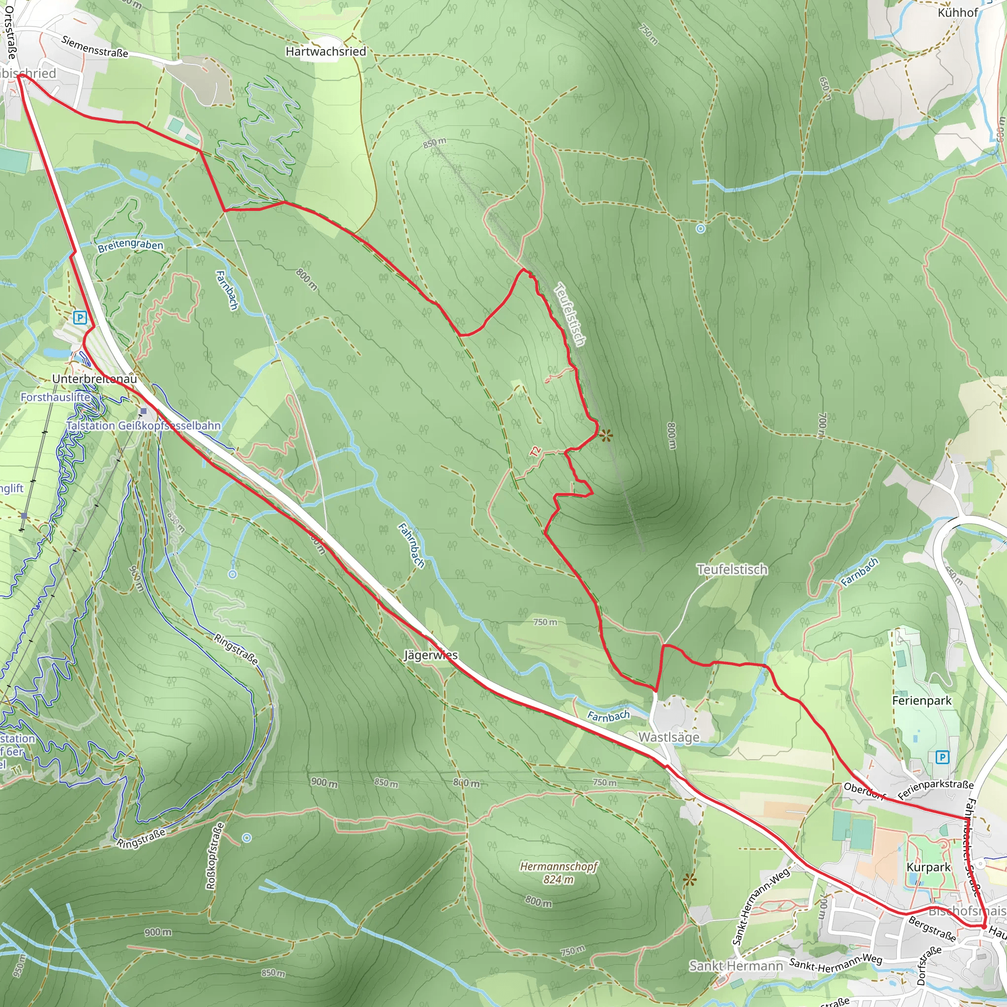 Bischofsmais Loop mobile static map