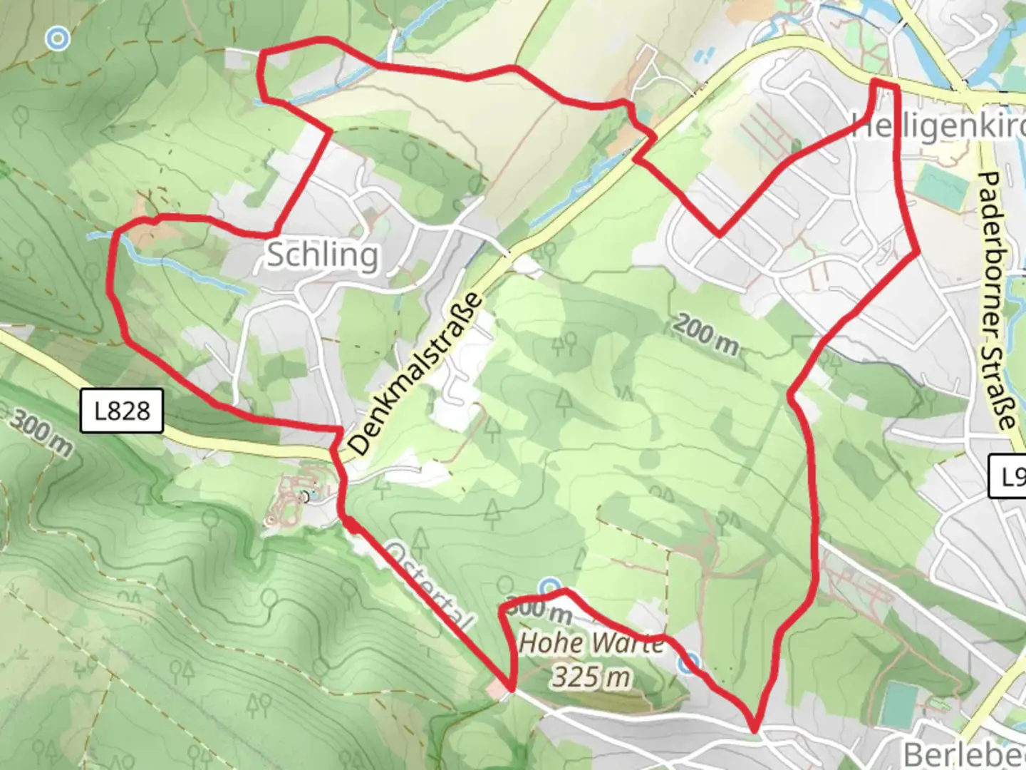 An image depicting the trail Plaßkampweg Loop and its surrounding area.