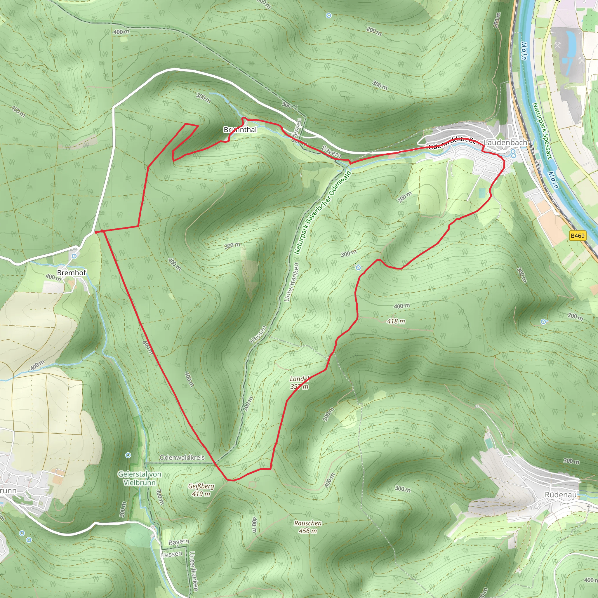 Landel via Langer Stein Linie mobile static map