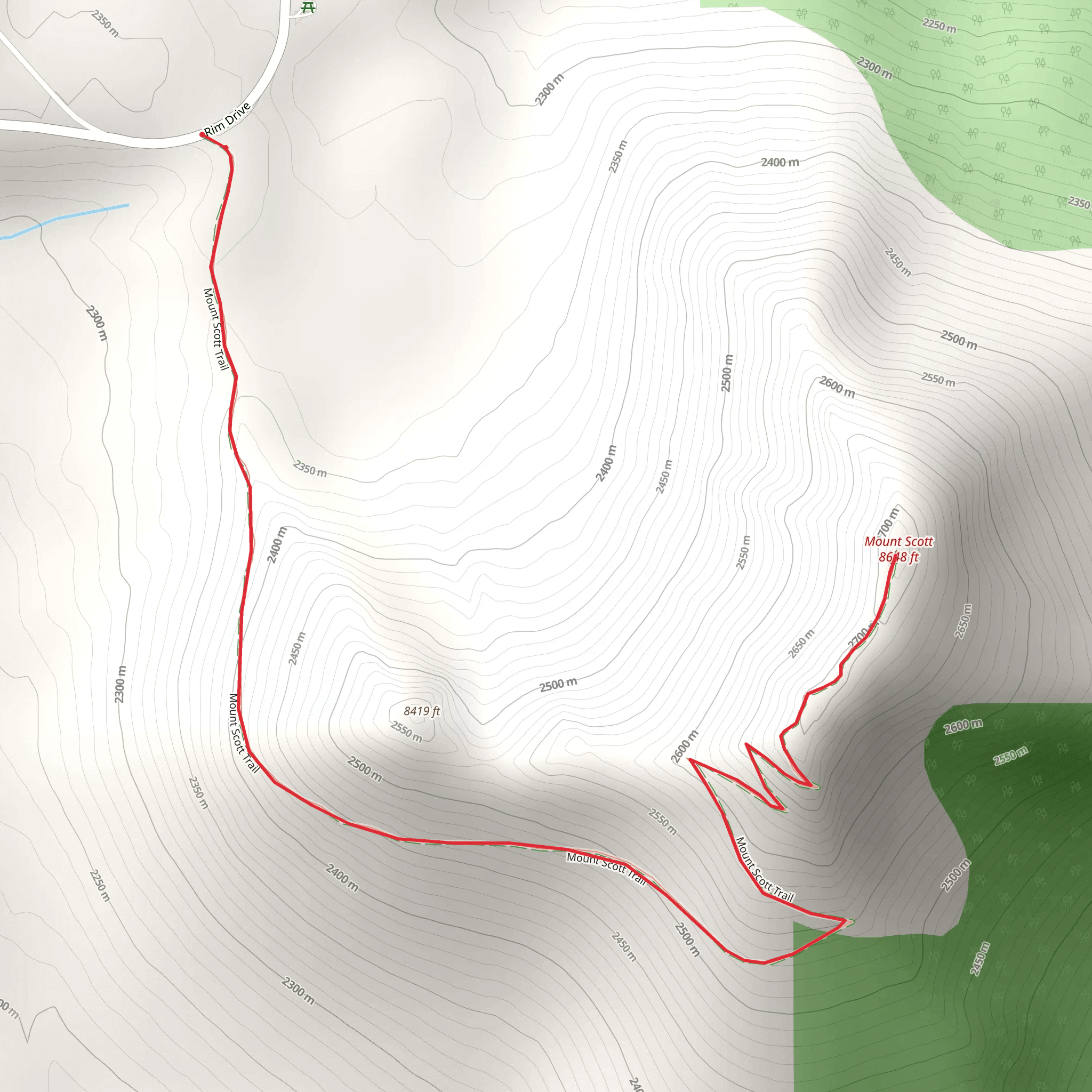 Mount Scott mobile static map