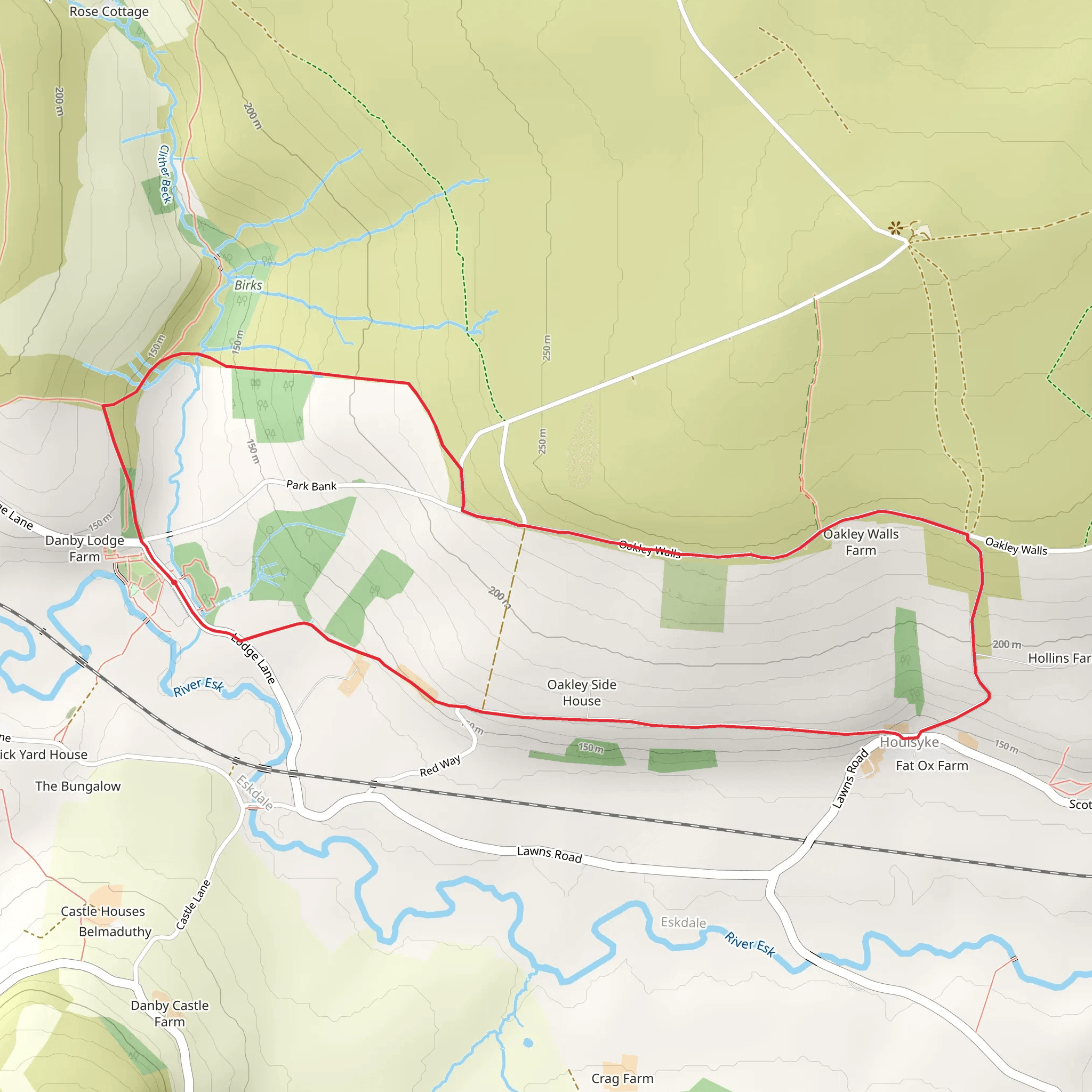 Houlsyke Loop mobile static map