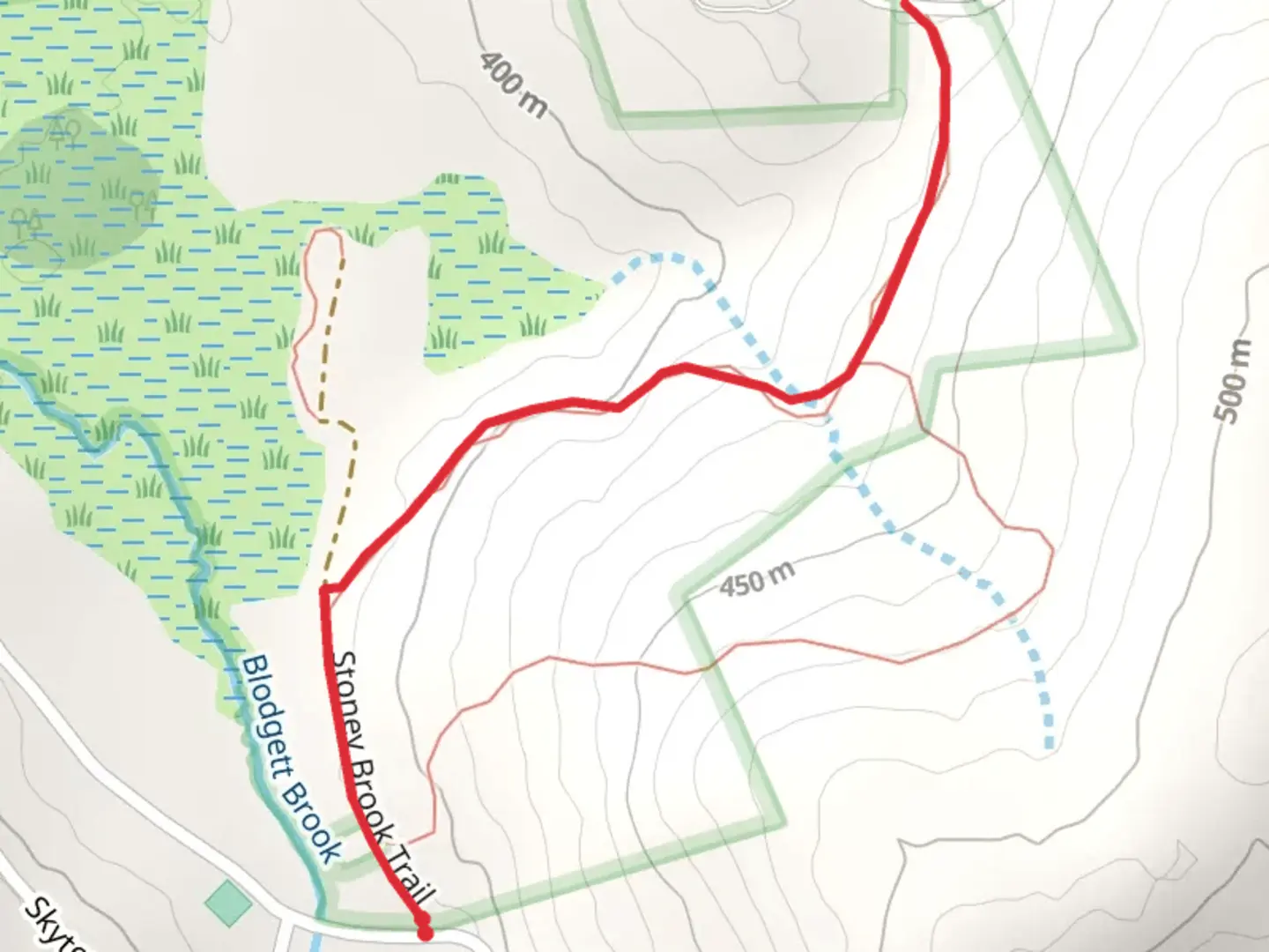 An image depicting the trail Chalk Pond Road and its surrounding area.