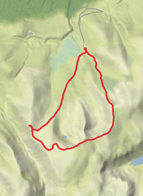 Hike on lurchers crag and plateau mobile static map
