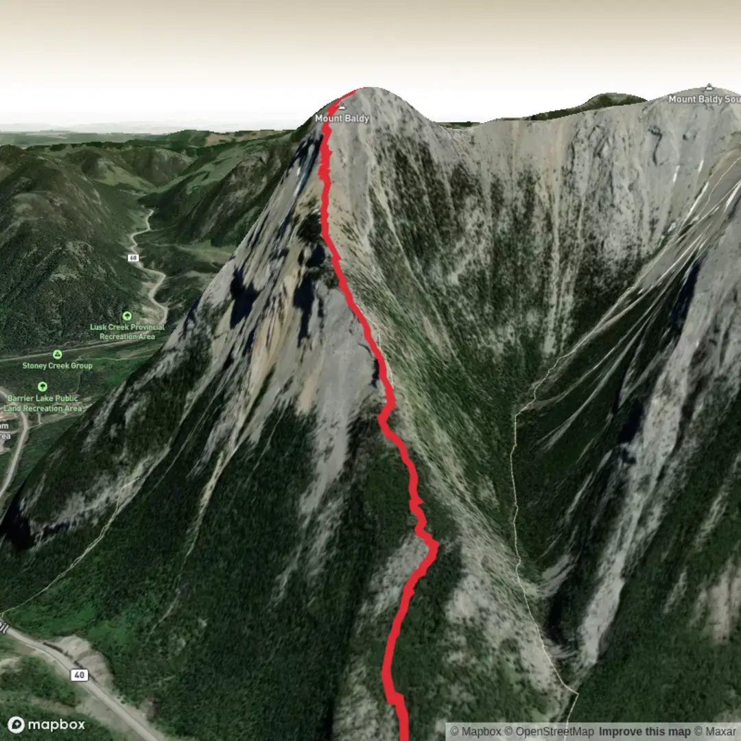 An image depicting the trail Mount Baldy Peak and its surrounding area.