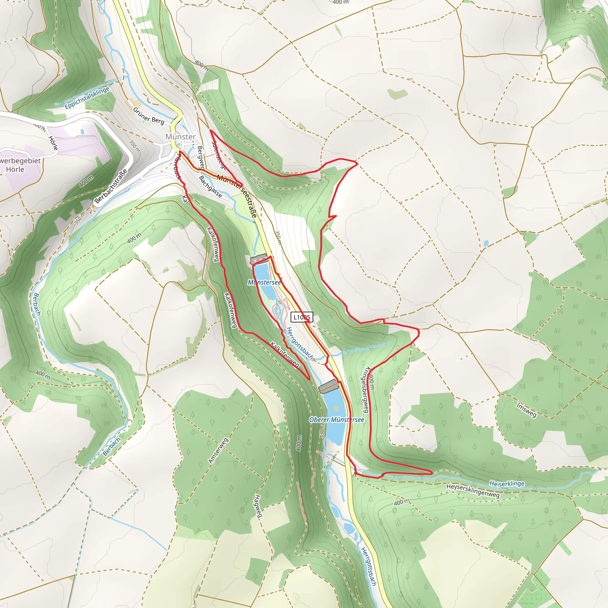 Oberer Munstersee, Krauselberg and Munstersee Loop mobile static map
