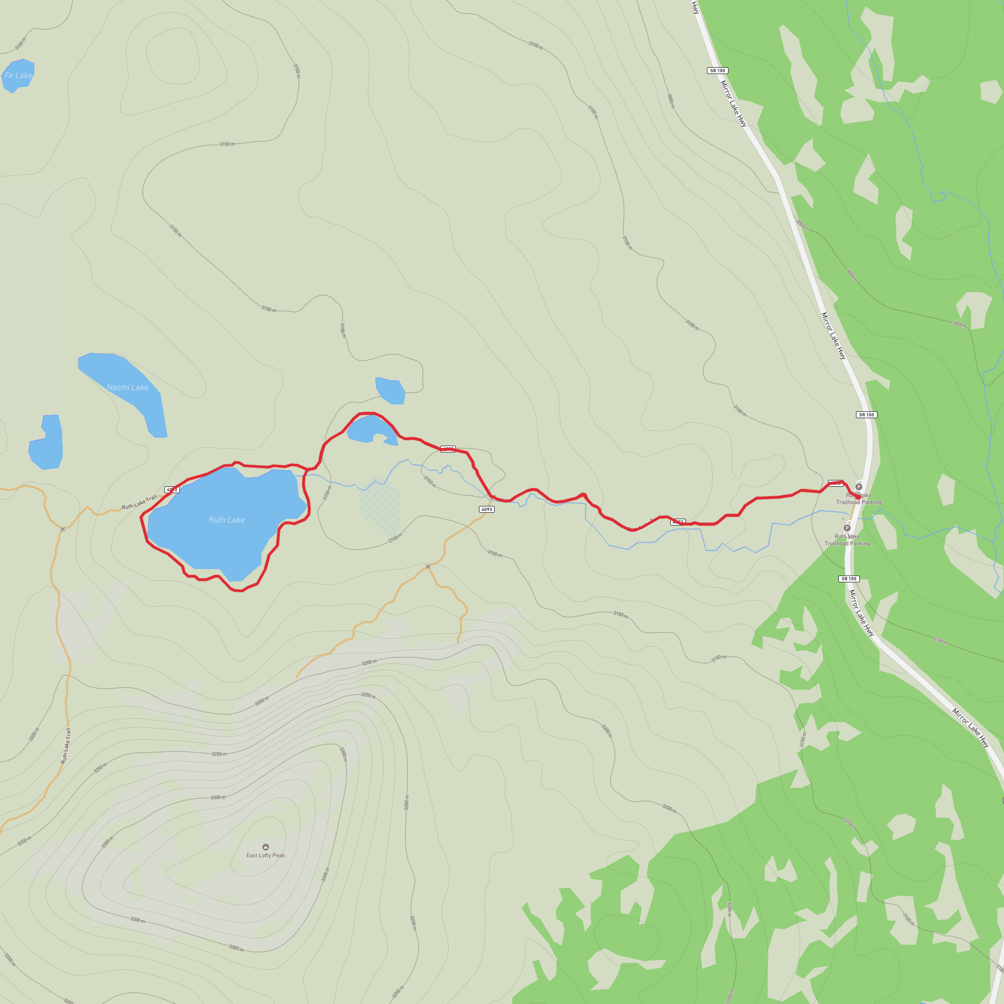 Ruth Lake Loop mobile static map