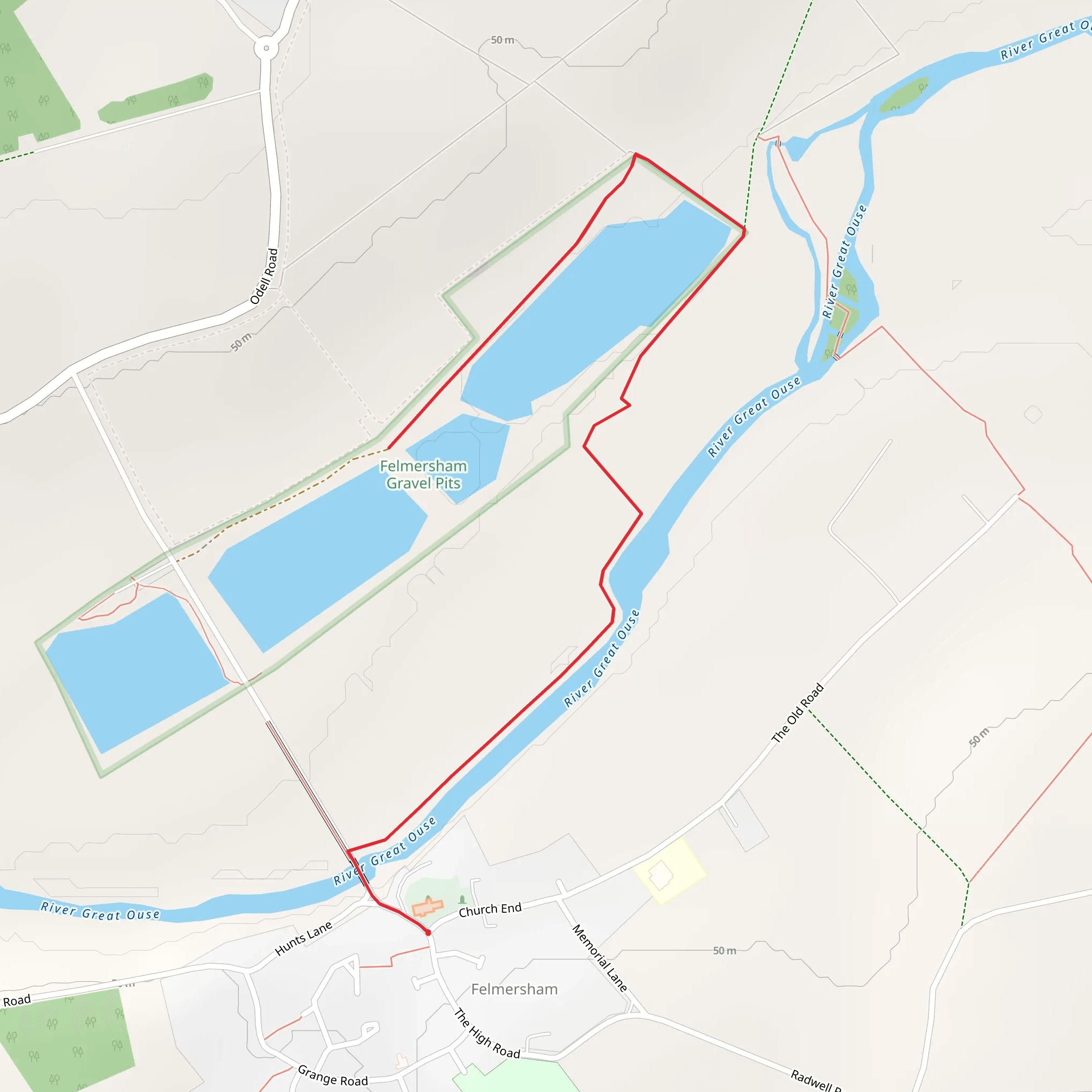 Felmersham Walk mobile static map