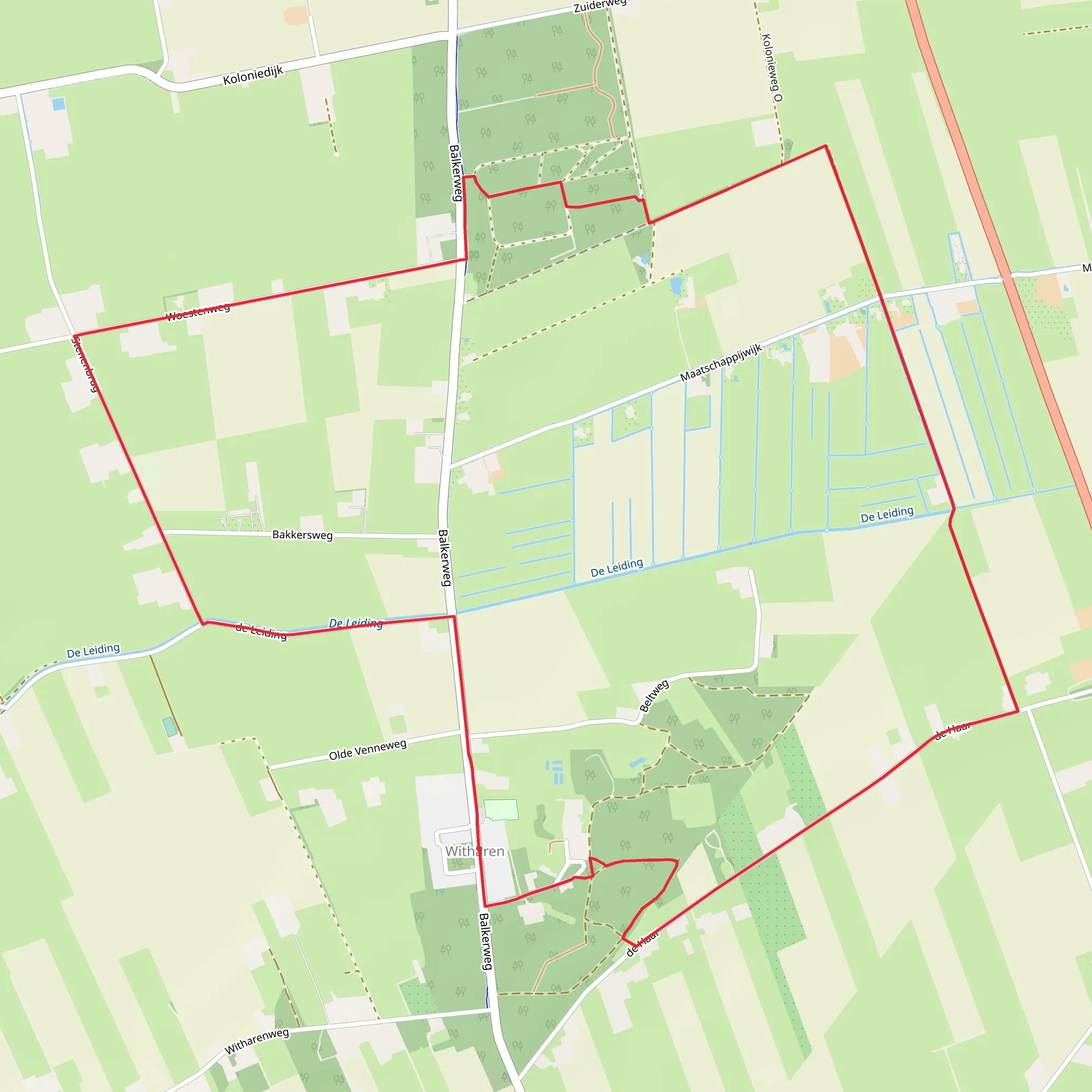 Ommerveld Loop mobile static map