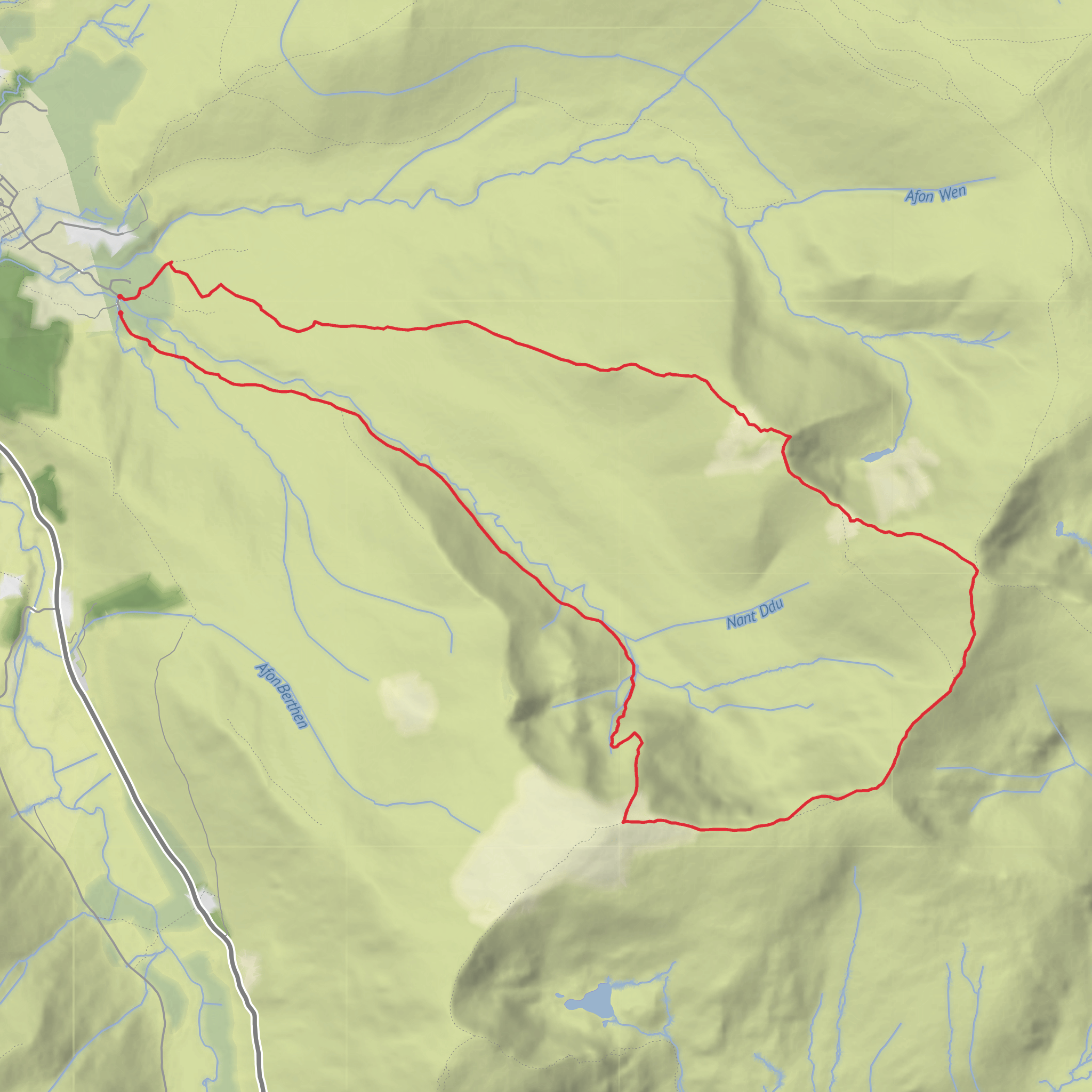 Carnedd Llewelyn and Carnedd Dafydd Loop mobile static map