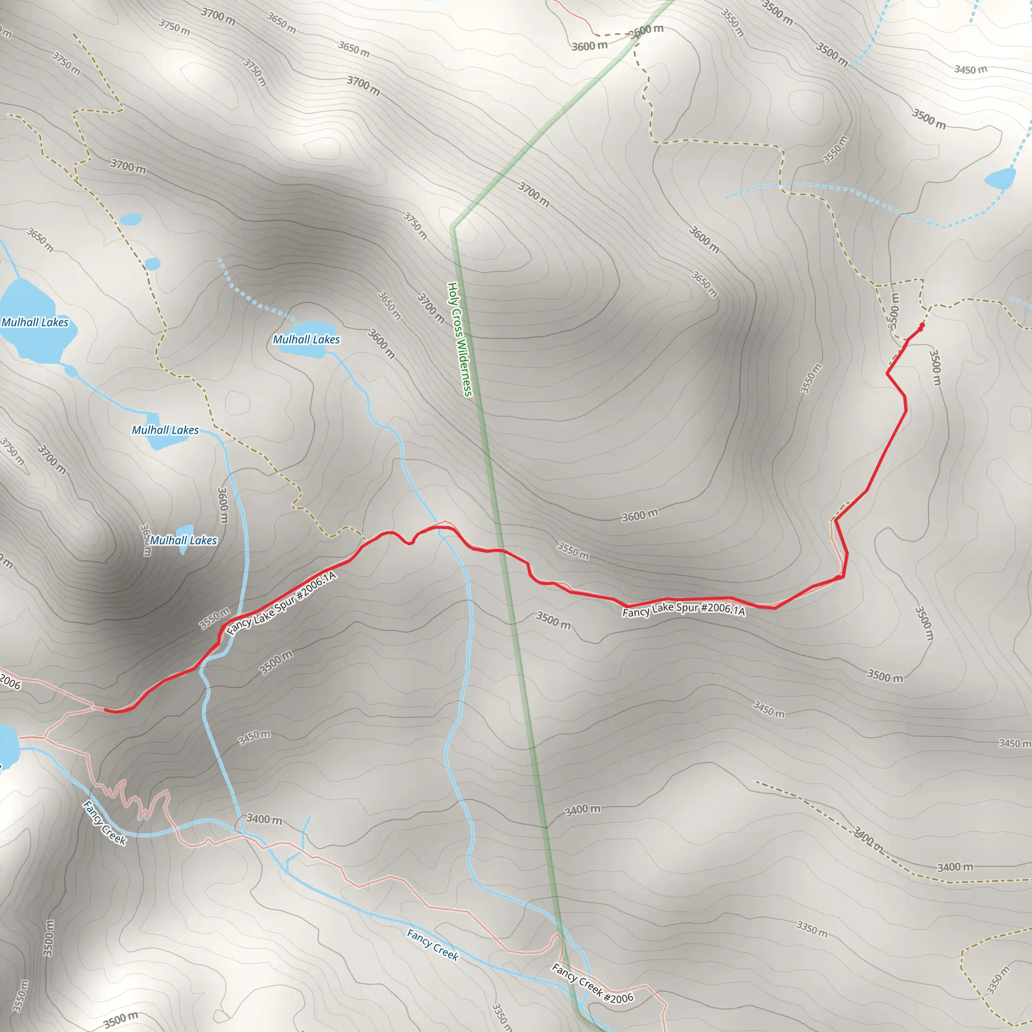 Fancy Lake Spur Trail mobile static map