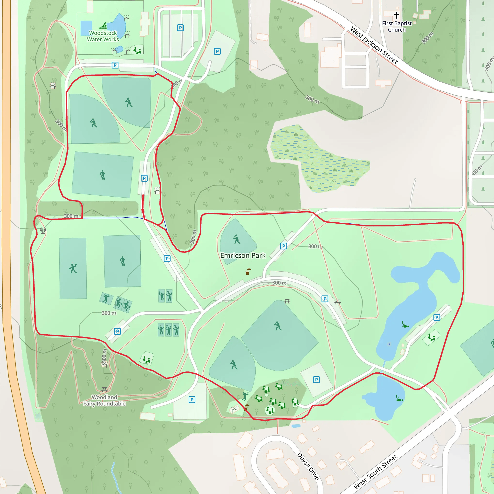 Emricson Park Loop mobile static map