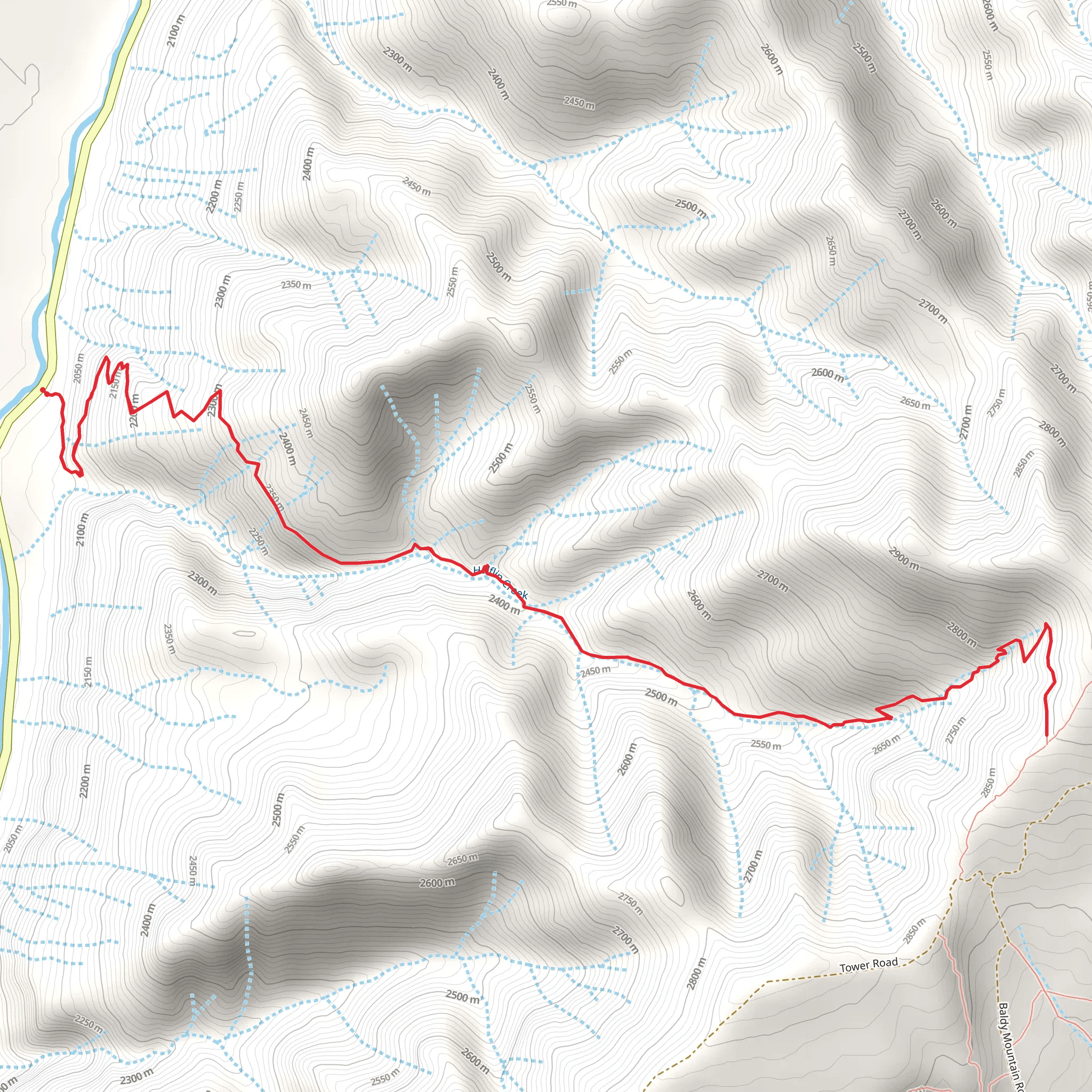 Halflin Creek mobile static map