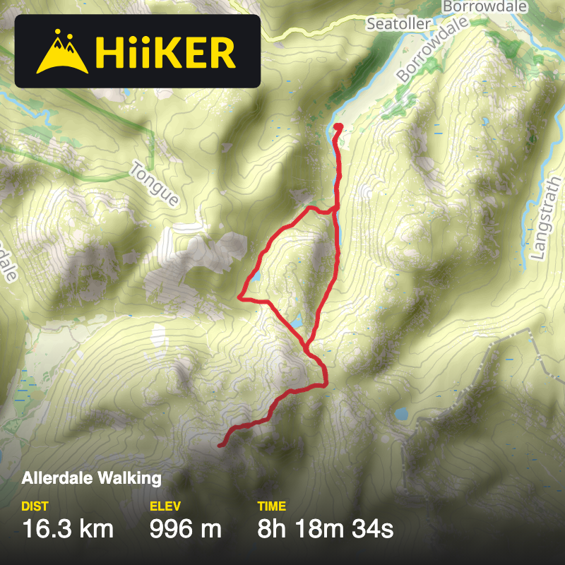 A map preview of the recording Allerdale Walking.