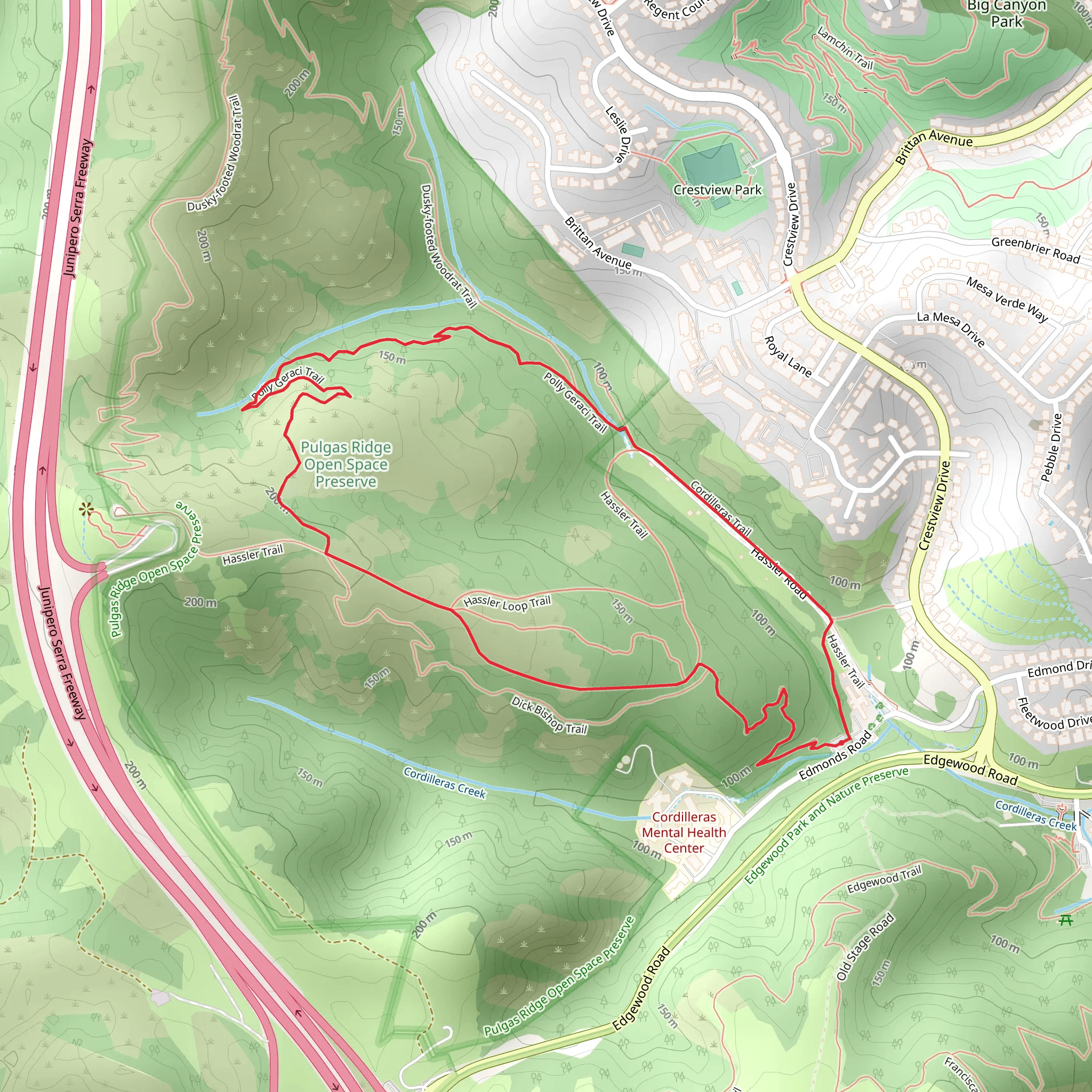 Polly Geraci - Cordilleras Loop Trail mobile static map