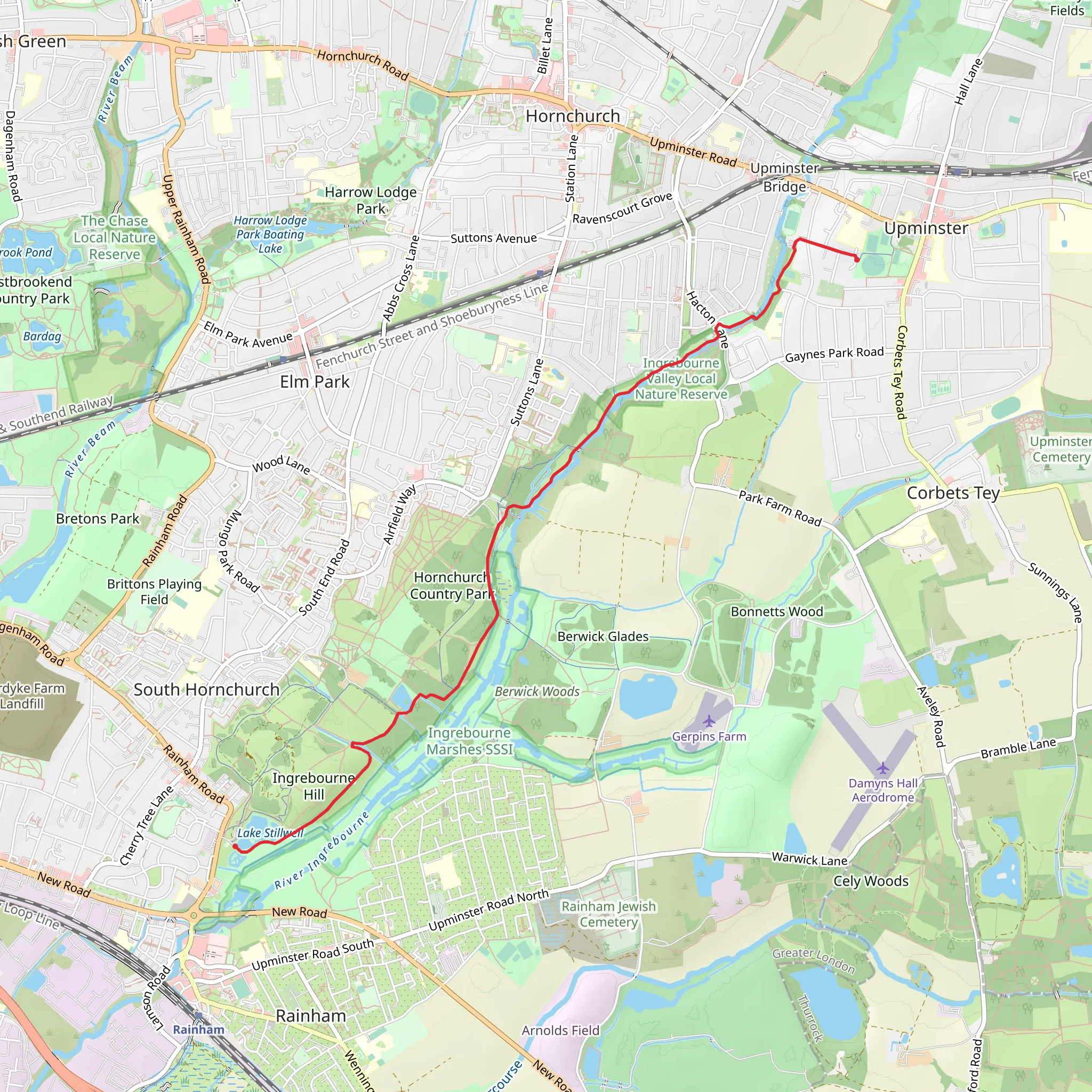 Ingrebourne Valley mobile static map