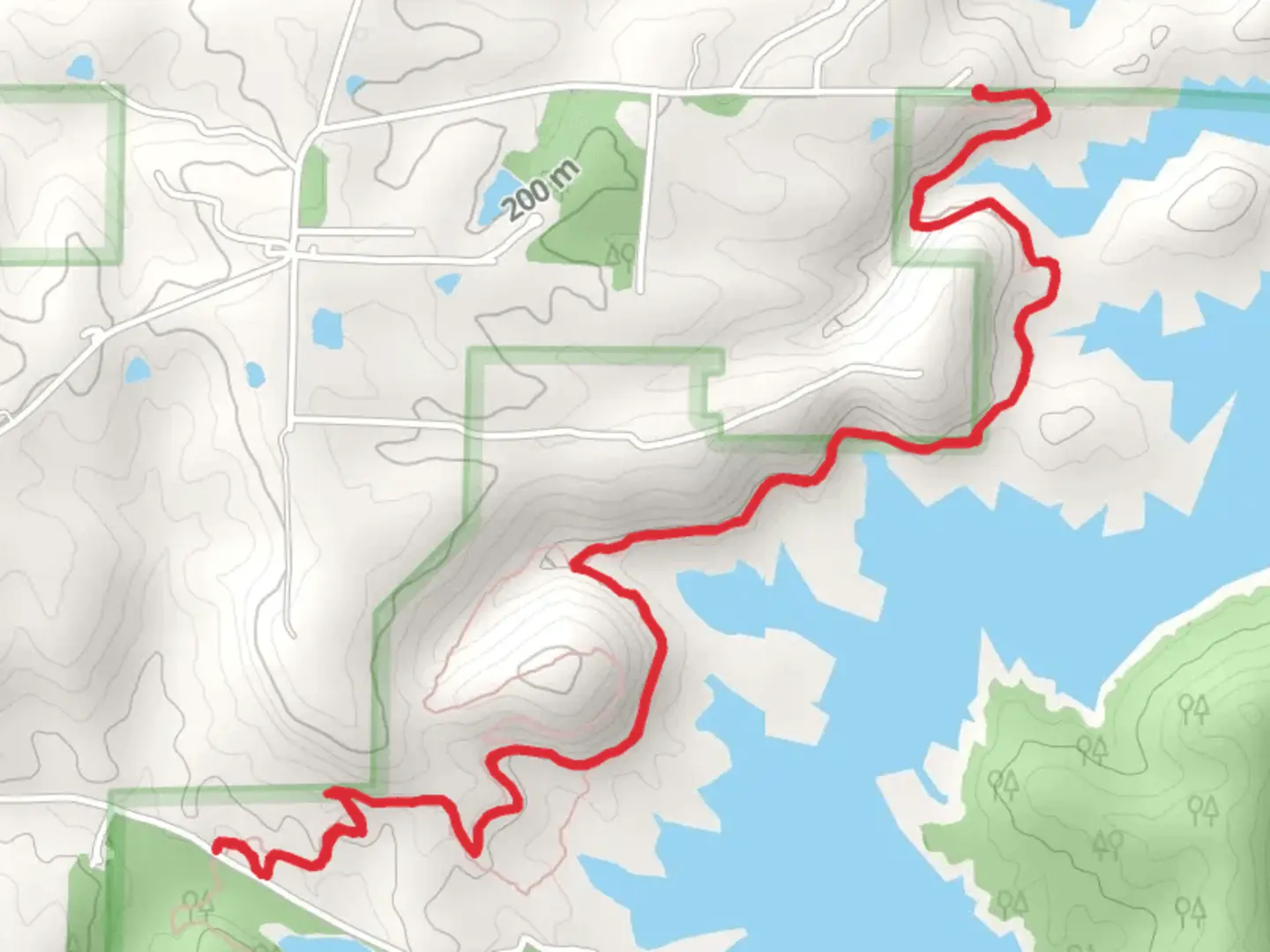 An image depicting the trail Shawnee National Forest Trail and its surrounding area.