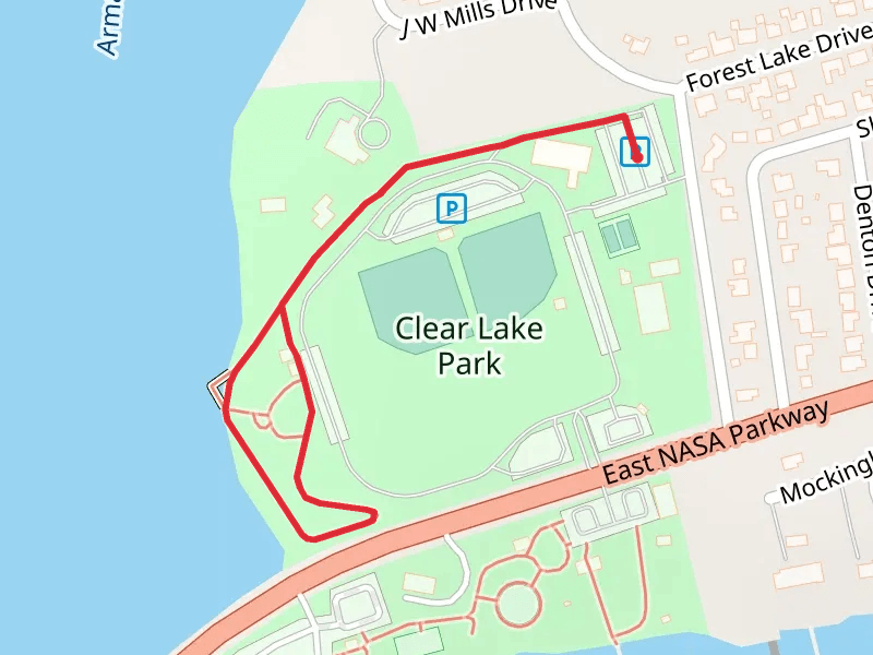 Clear Lake Park Loop near Armand Bayou