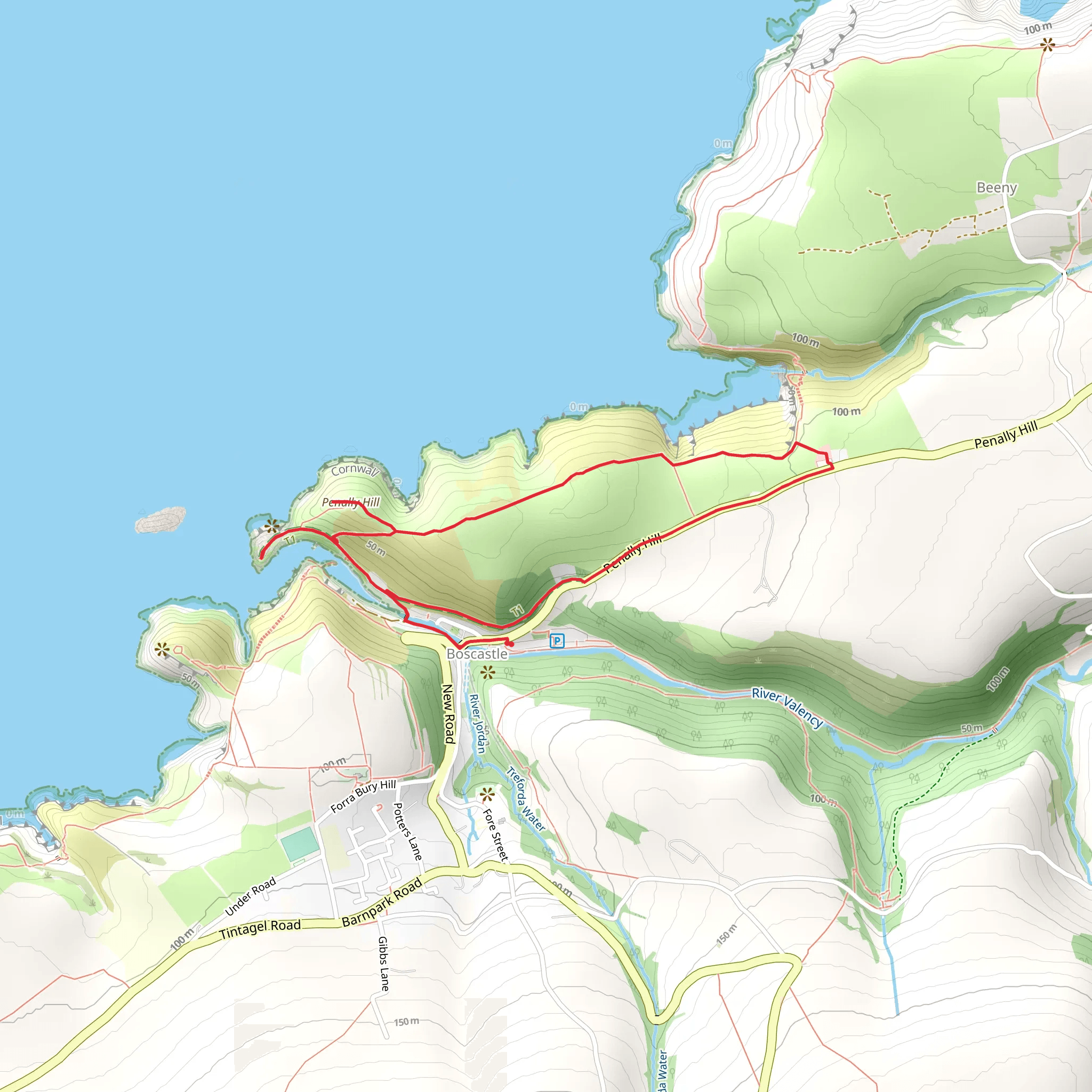Penally Point and Penally Hill mobile static map