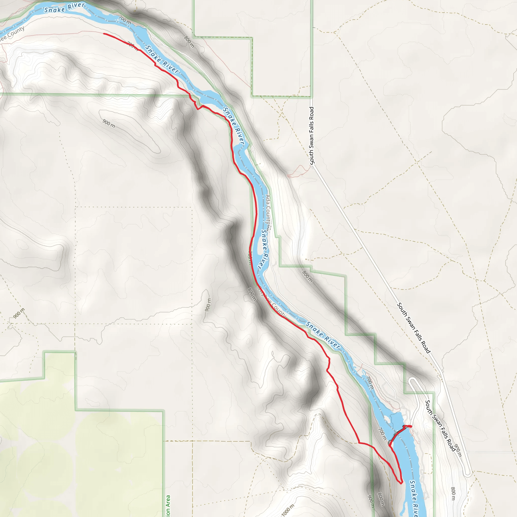 Snake River mobile static map