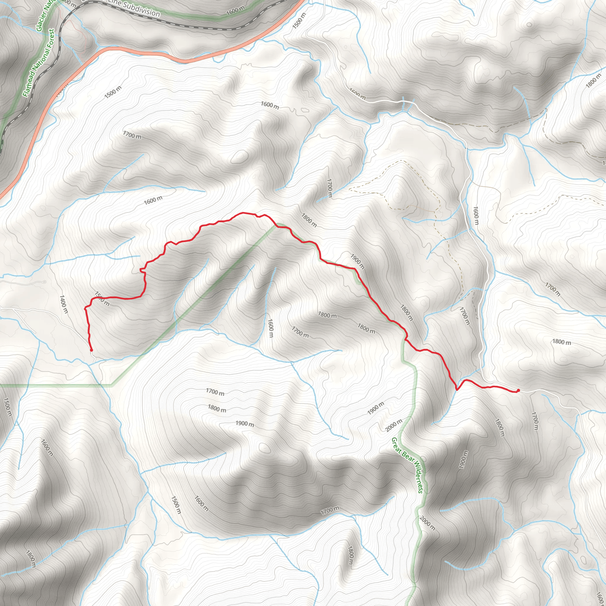 Mule Ridge Trail mobile static map