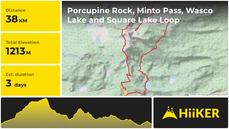 | Porcupine Rock, Minto Pass, Wasco Lake and Square Lake Loop