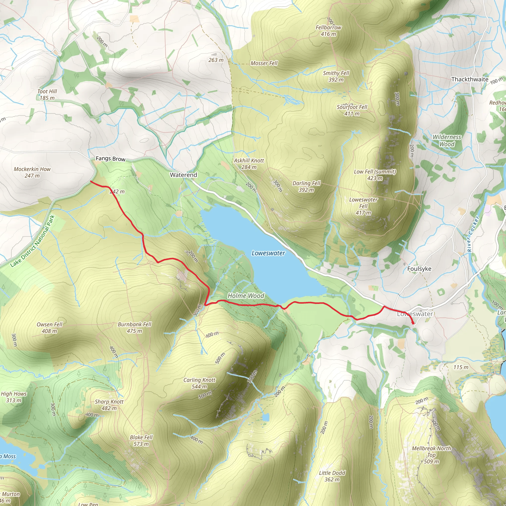 Corpse Road Walk from Loweswater mobile static map
