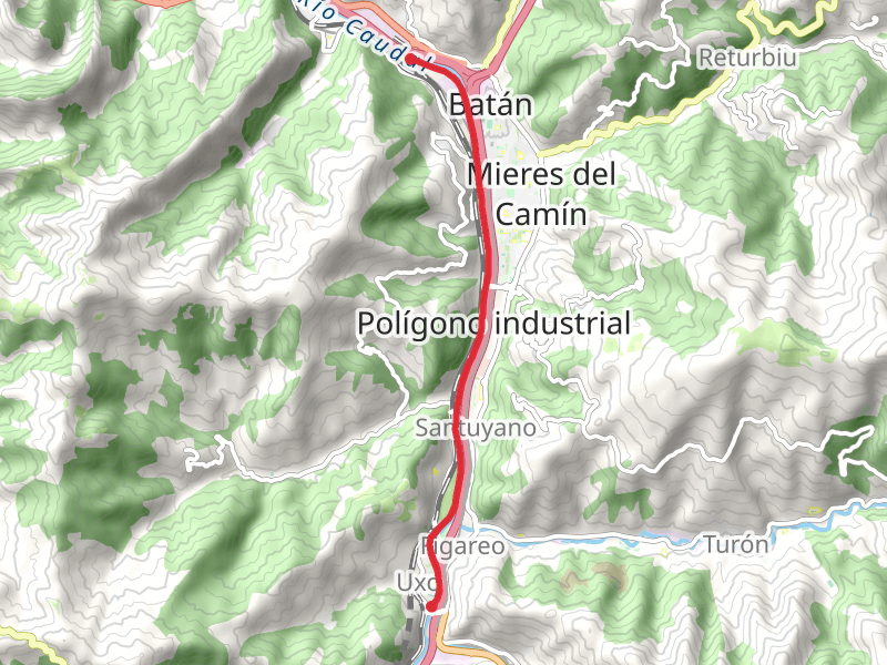 Caudal river route
