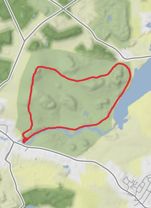 Hike from Leicester mobile static map