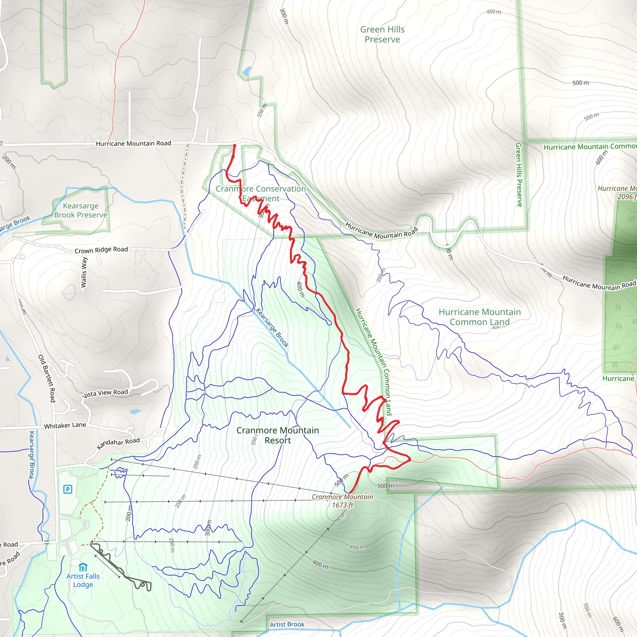 Cranmore Mountain via Kettle Ridge Trail mobile static map