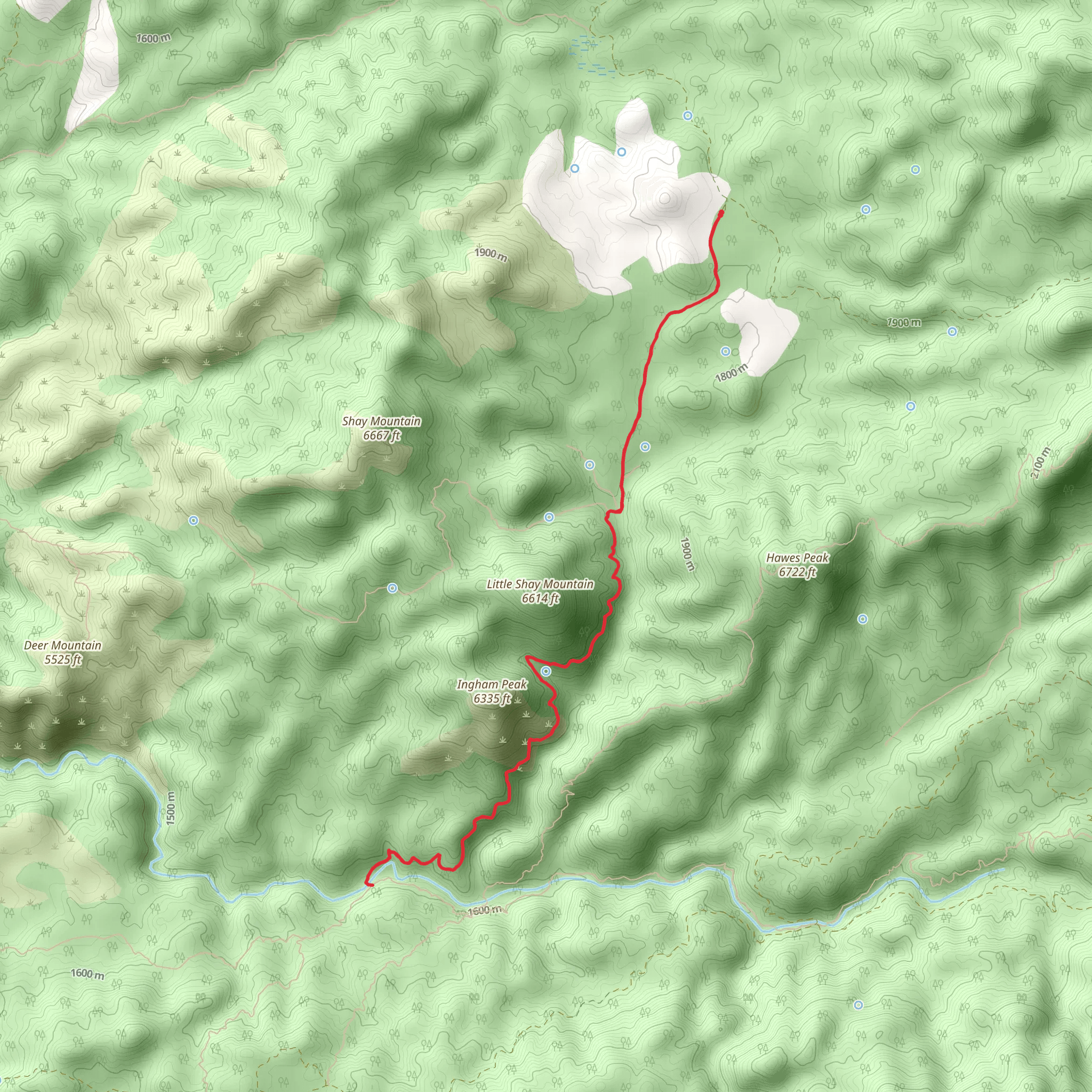 Hawes Ranch Trail mobile static map
