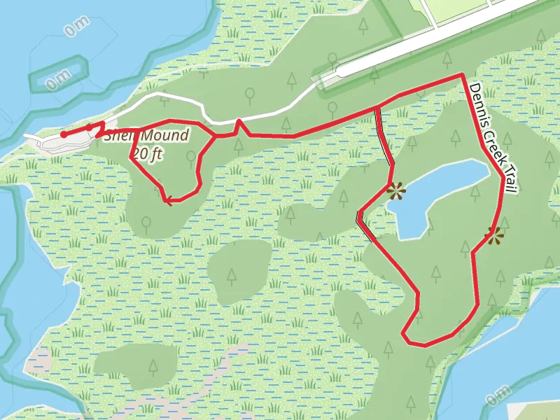 Shell Mound and Dennis Creek Loop Trail