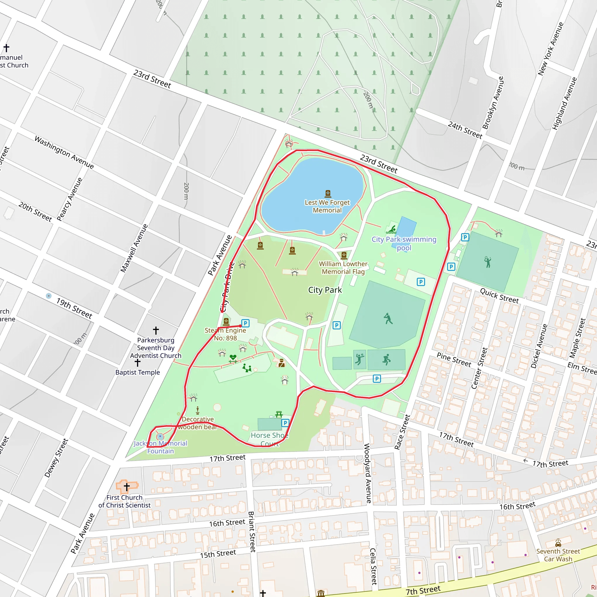City Park Loop mobile static map