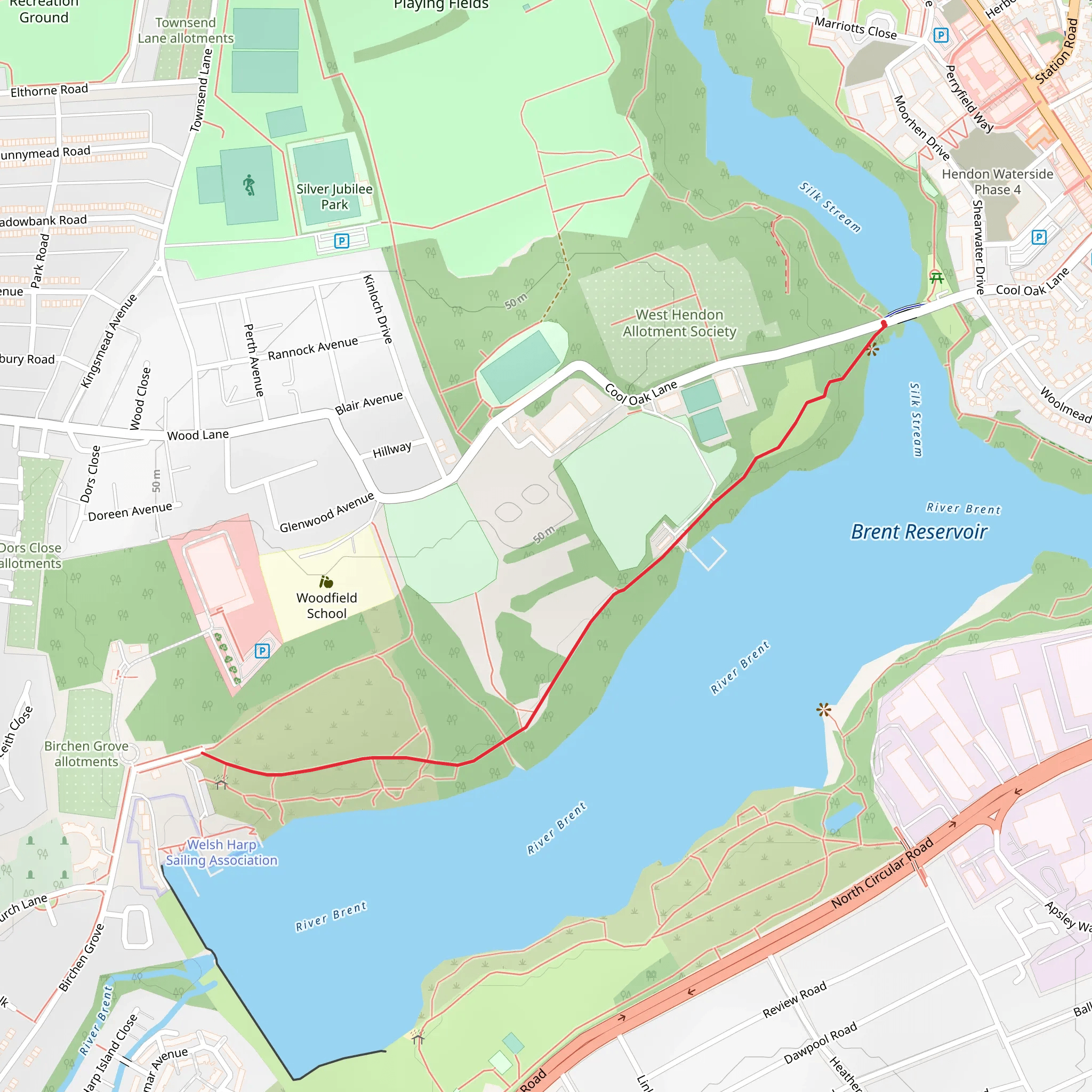 Brent Reservoir mobile static map