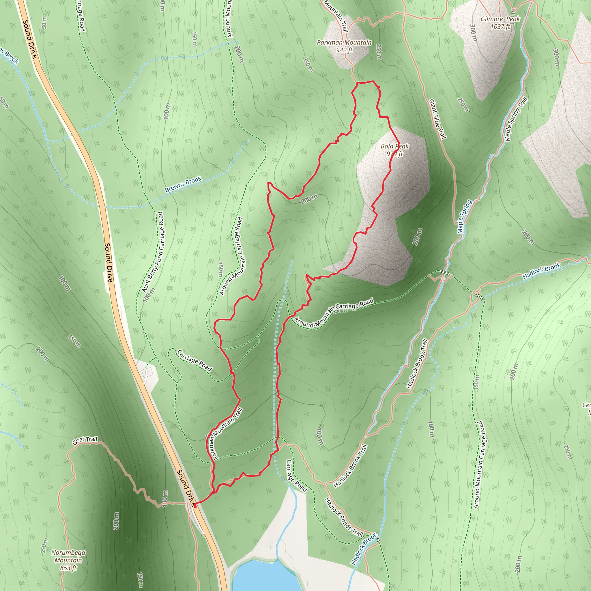Bald Peak Loop Trail mobile static map