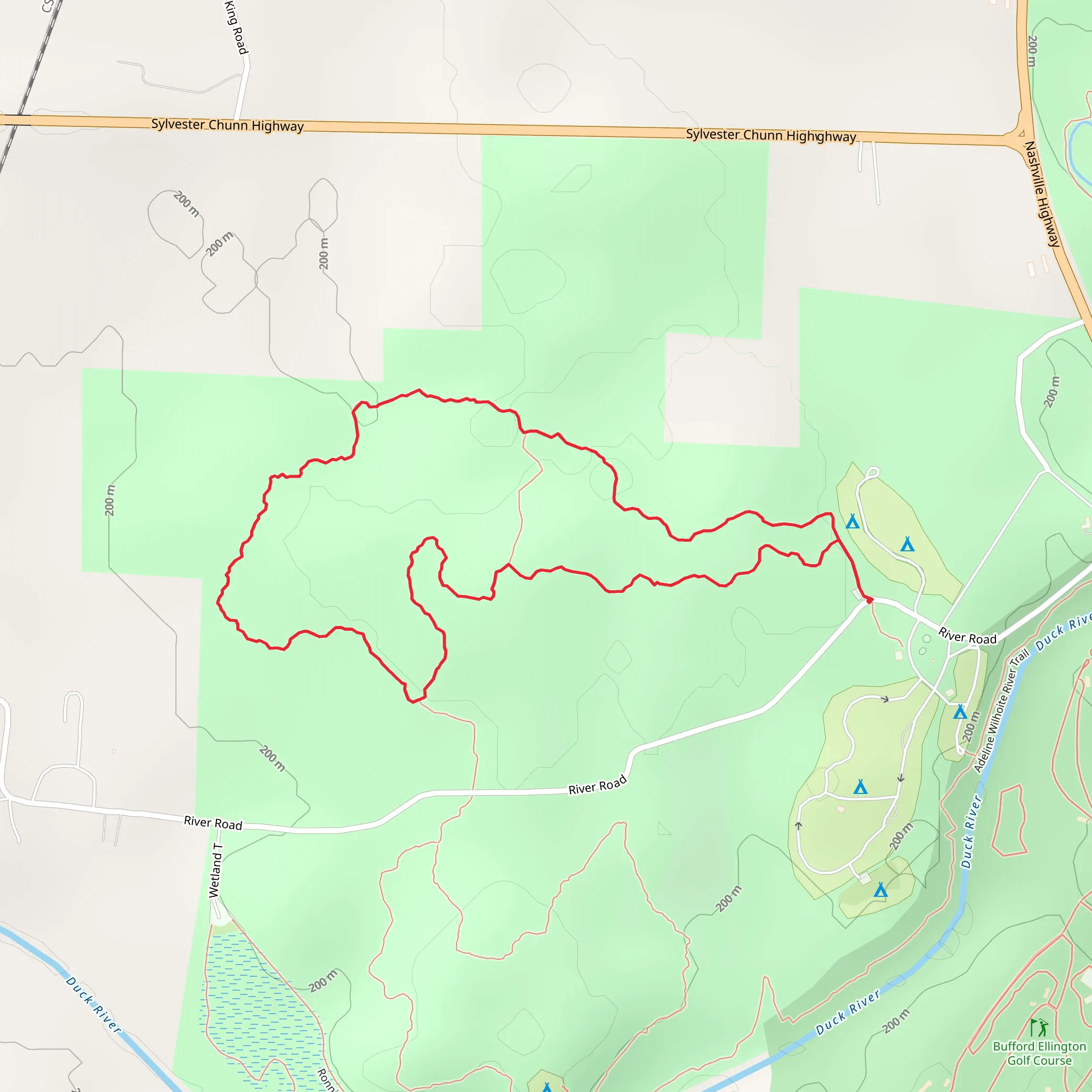 Group Campground Loop mobile static map