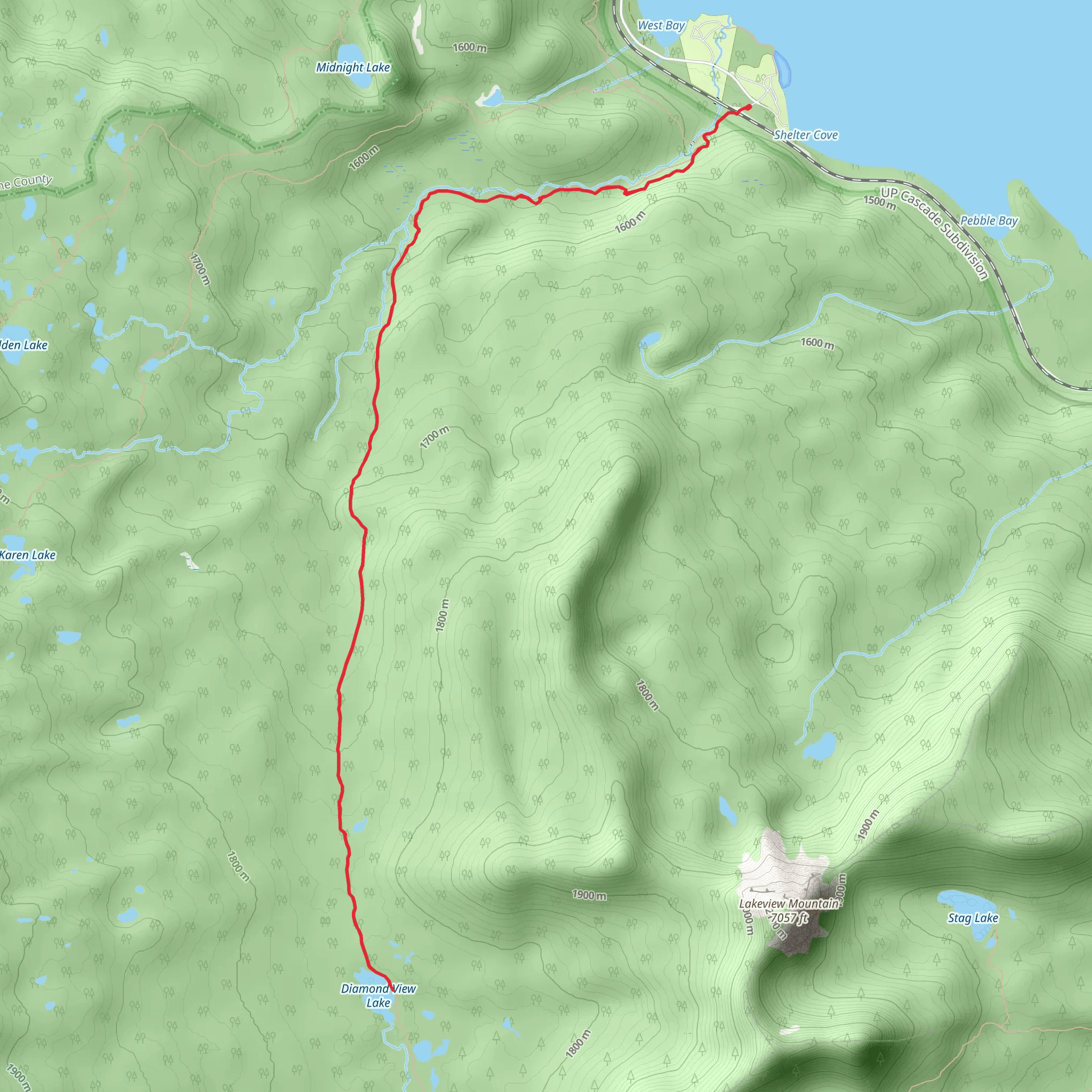 Whitefish Creek Trail mobile static map