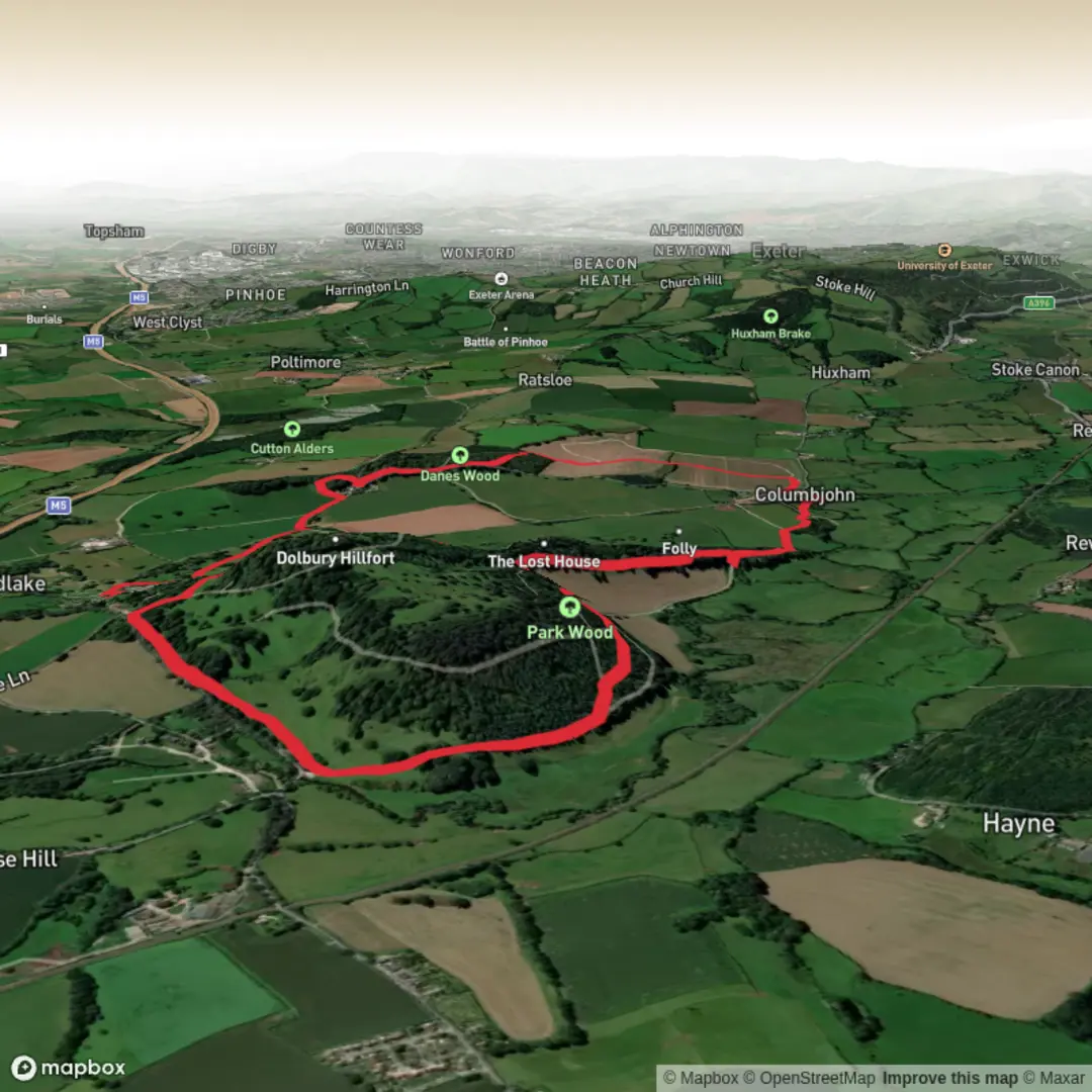 An image depicting the trail killerton and the Wider Estate and its surrounding area.