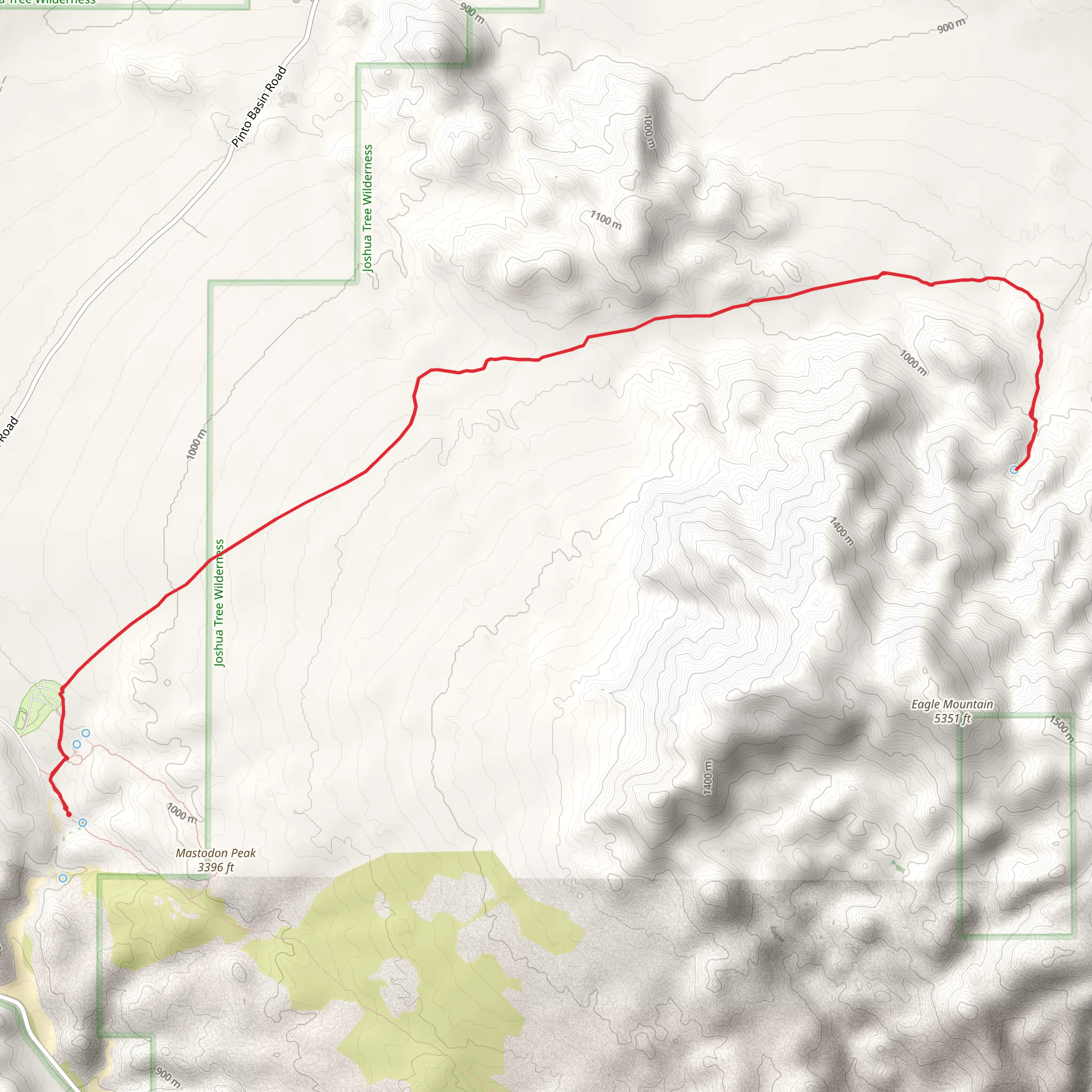 Conejo Well via Cottonwood Springs Nature Trail mobile static map