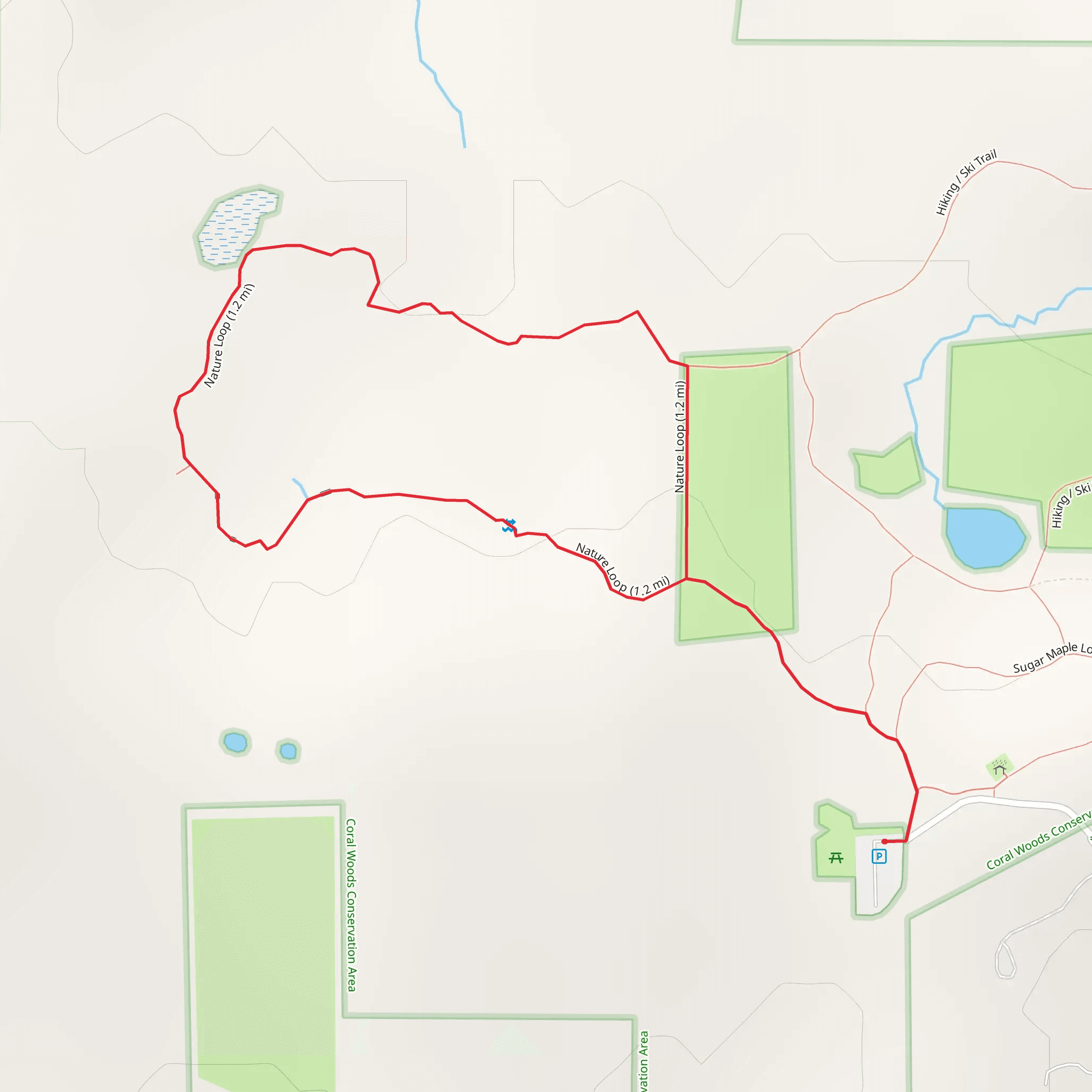 Coral Woods Conservation Area - Nature Loop mobile static map