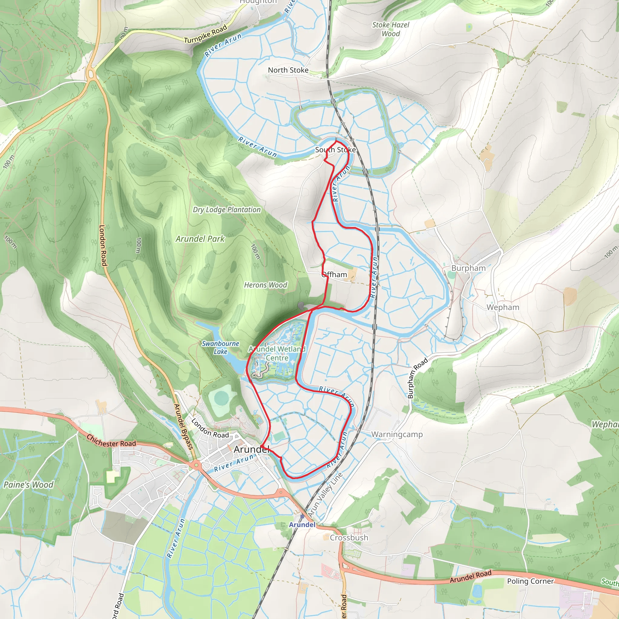 Arundel to South Stoke Loop via Arundel Wetland Centre | West Sussex