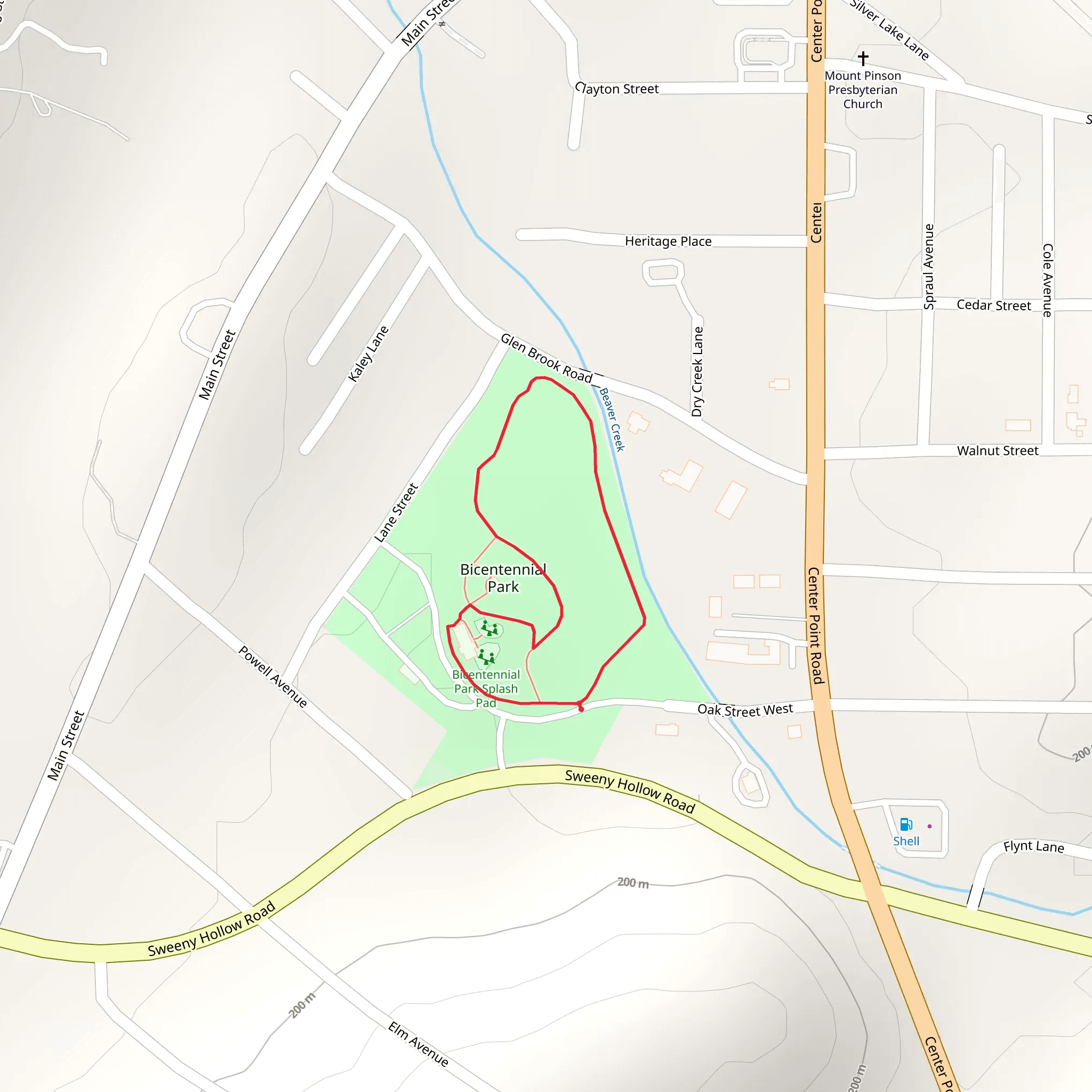 Bicentennial Park Loop mobile static map