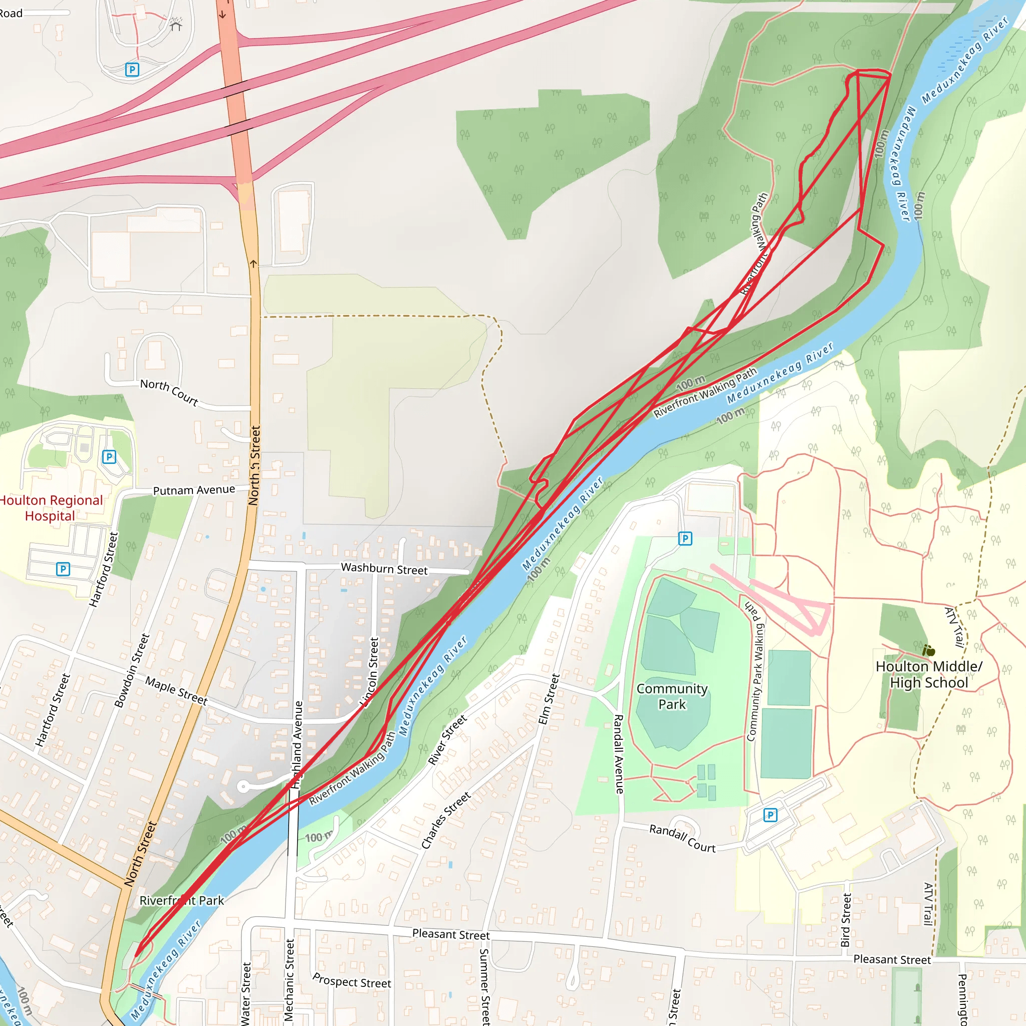 Riverfront Walking Path mobile static map