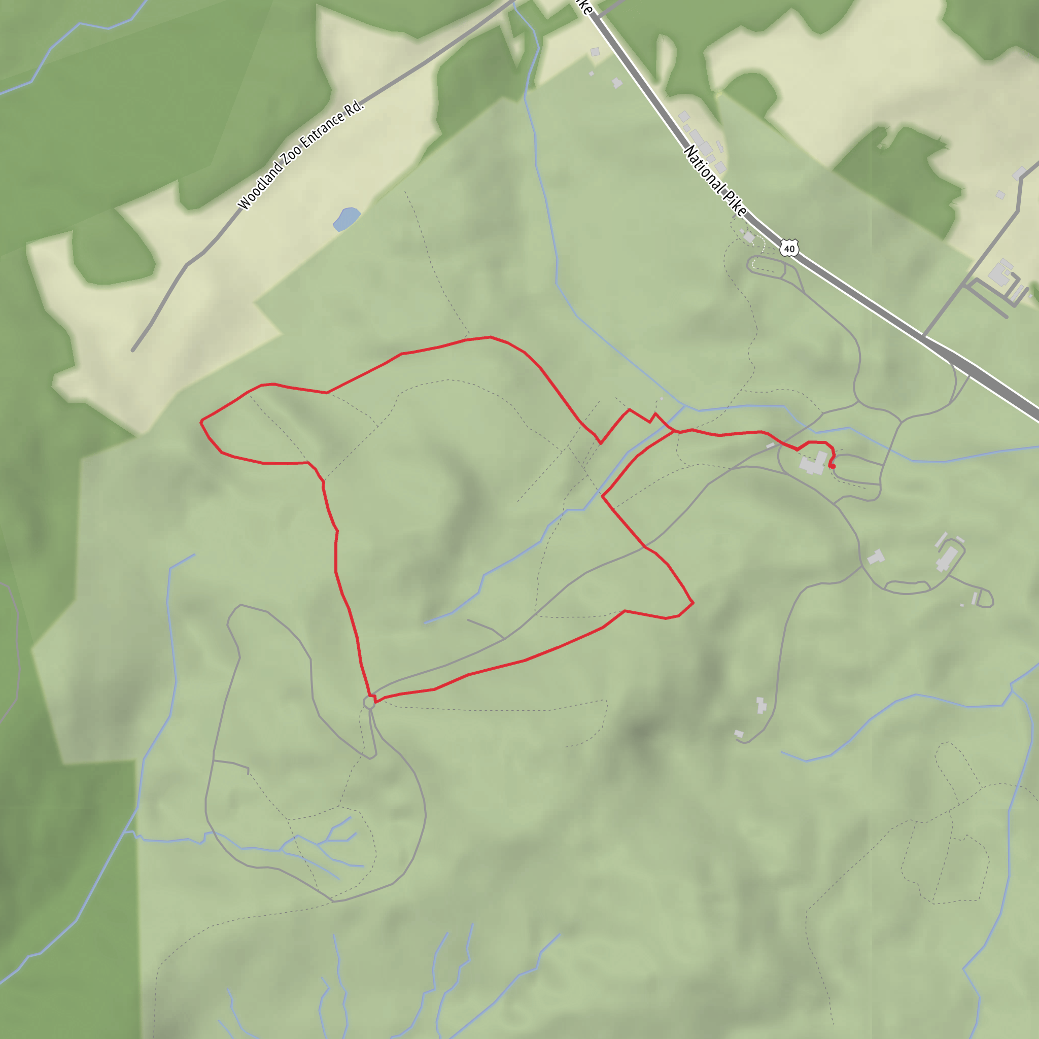 Forest Trail and Outer Meadow Trail Loop mobile static map